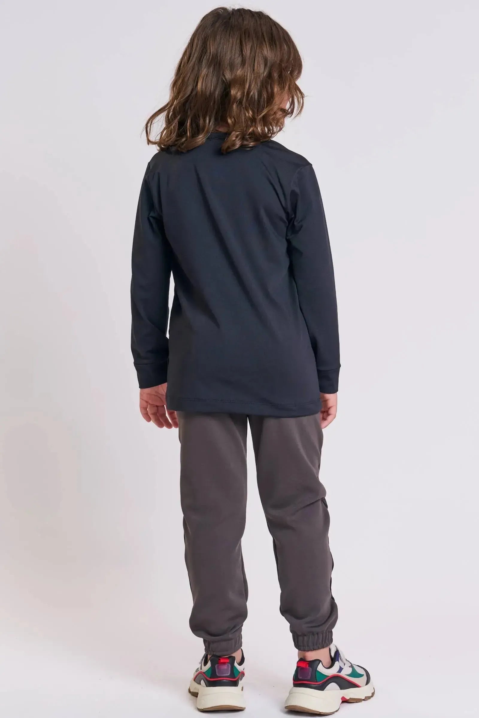 Calça Jogger em Sport Tech e Nylon Ultrastretch com Elastano 90402 LucBoo Infantil Menino