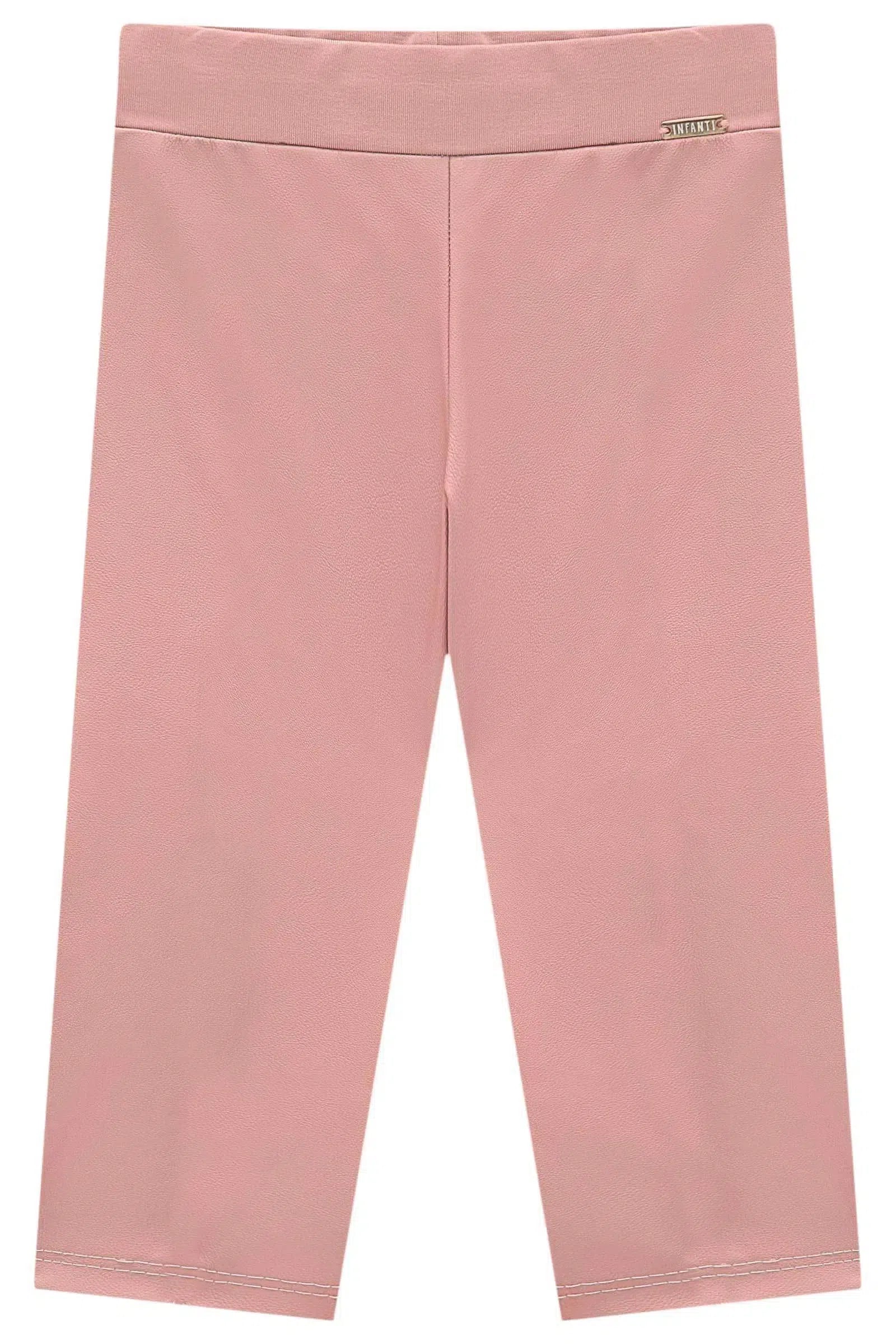 Calça Legging em Couro Sintético e Termoskin Peluciado 79820 Infanti Bebê Menina