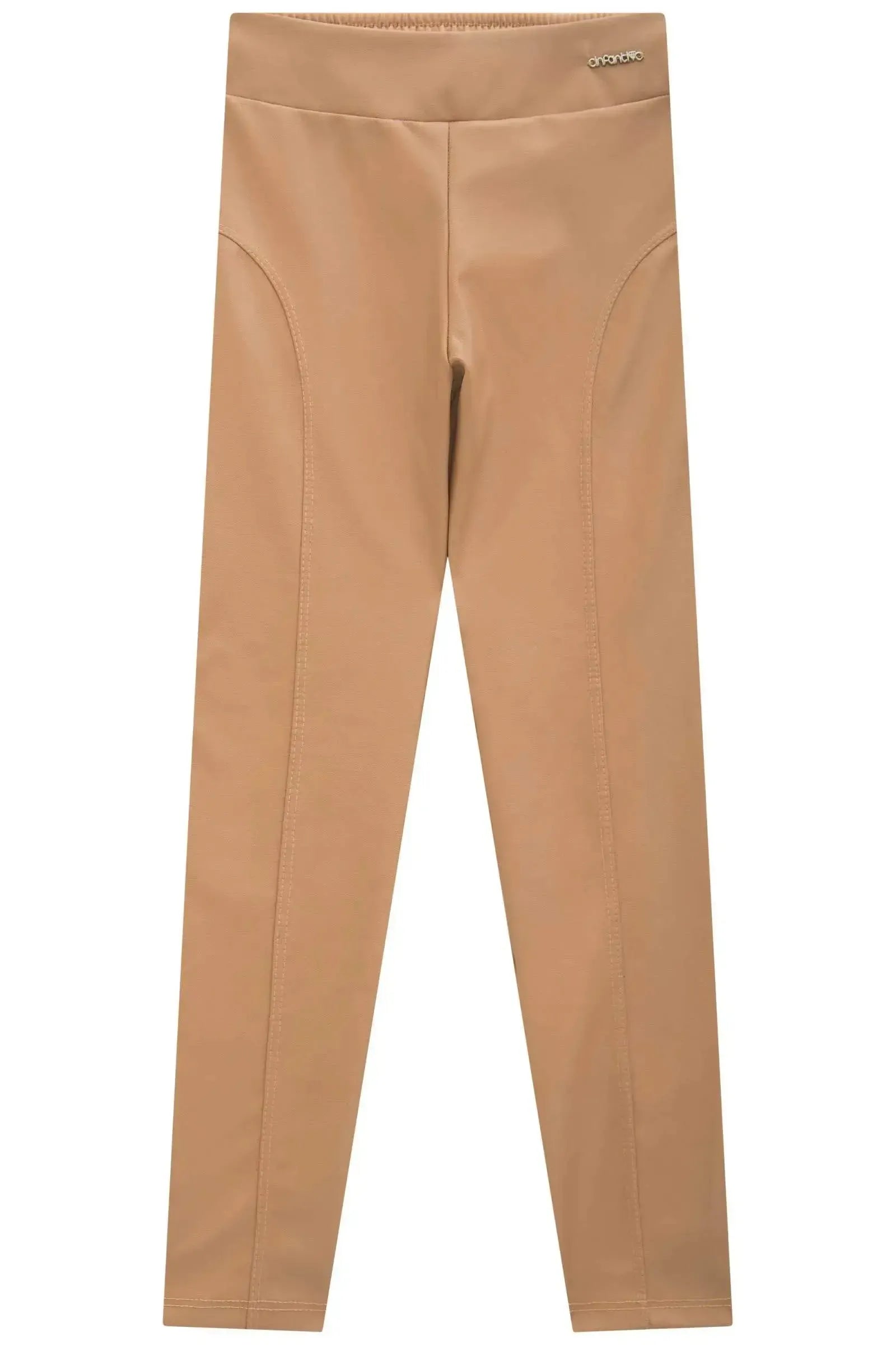 Calça Legging em Couro Sintético e Termoskin Peluciado 89223 Infanti Infantil Menina