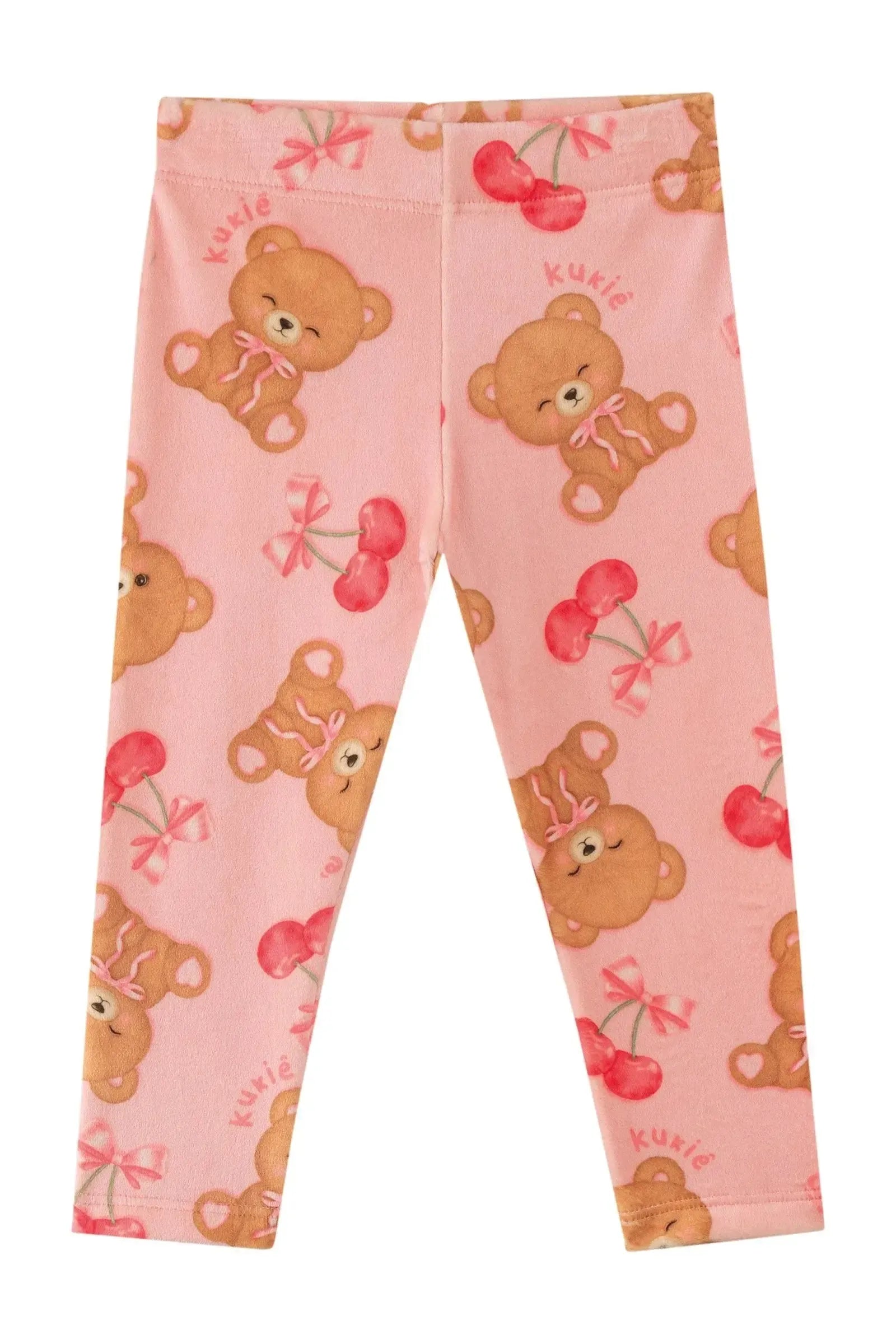 Calça Legging em Fleece Luxo 90611 Kukiê Bebê Menina