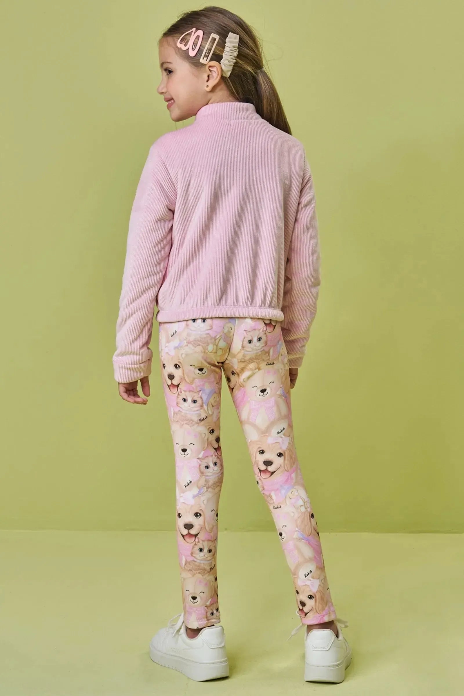 Calça Legging em Fly Tech 89821 Kukiê Infantil Menina