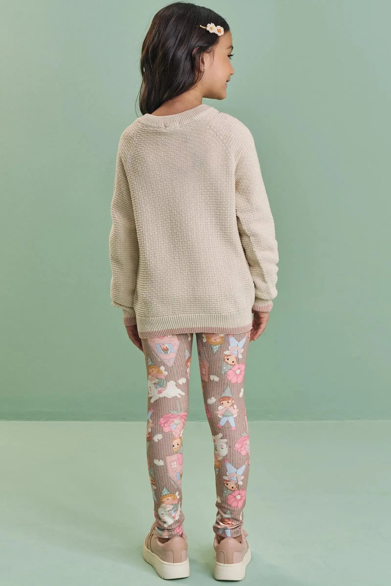Calça Legging em Molecotton 89903 Kukiê Infantil Menina