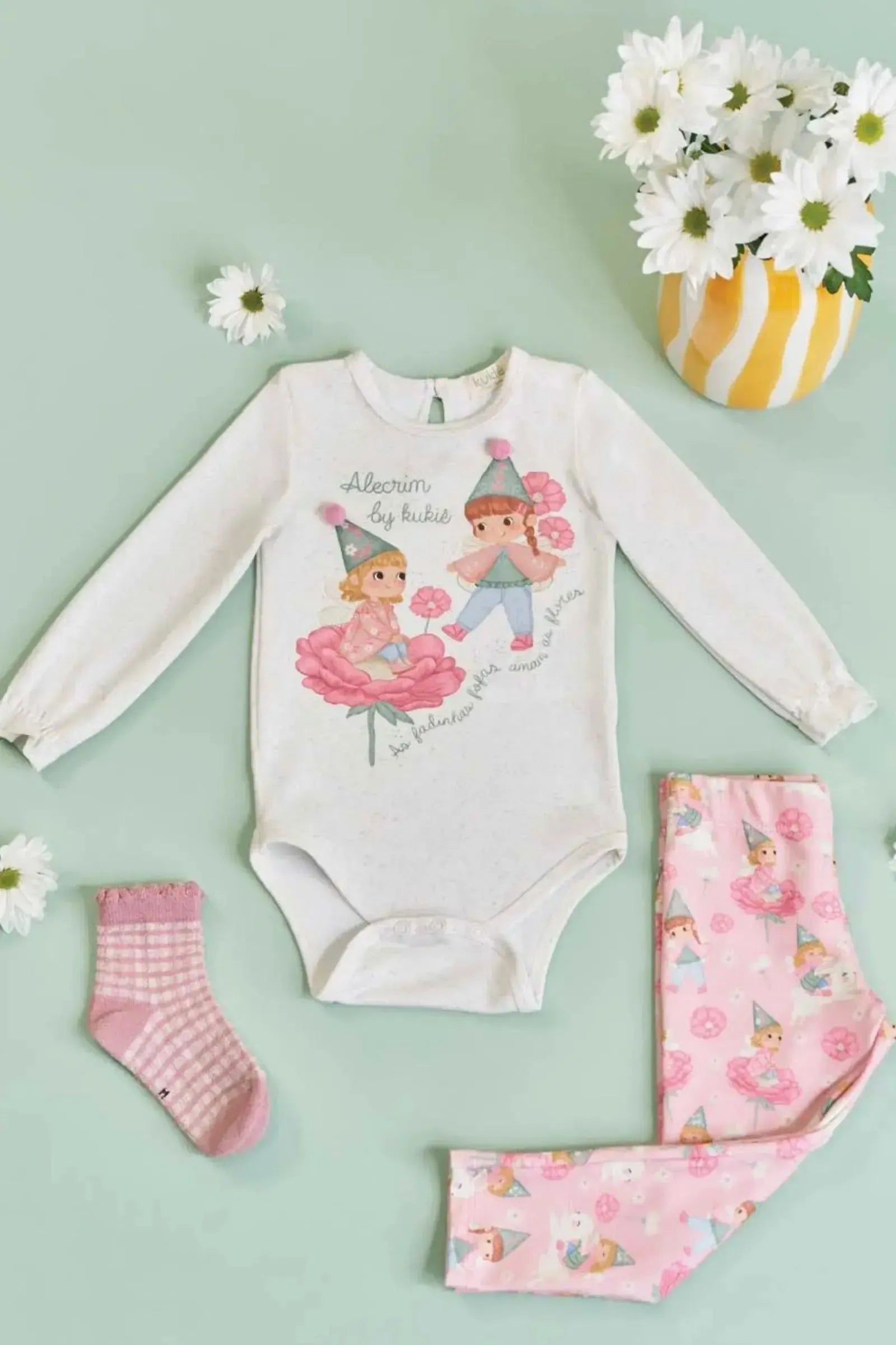 Calça Legging em Molecotton 89920 Kukiê Bebê Menina
