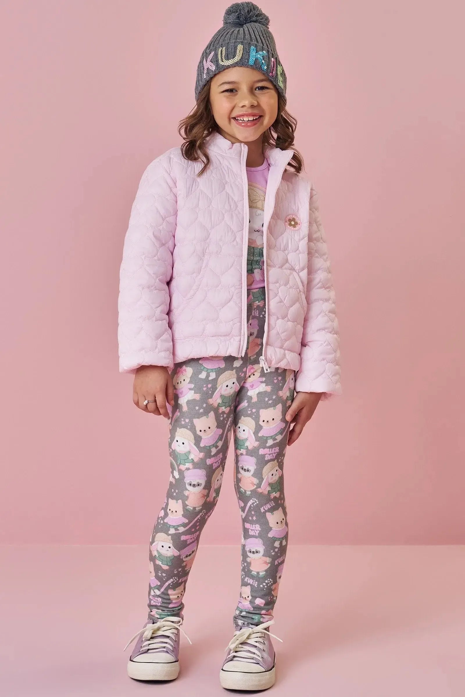 Calça Legging em Molecotton 90816 Kukiê Infantil Menina