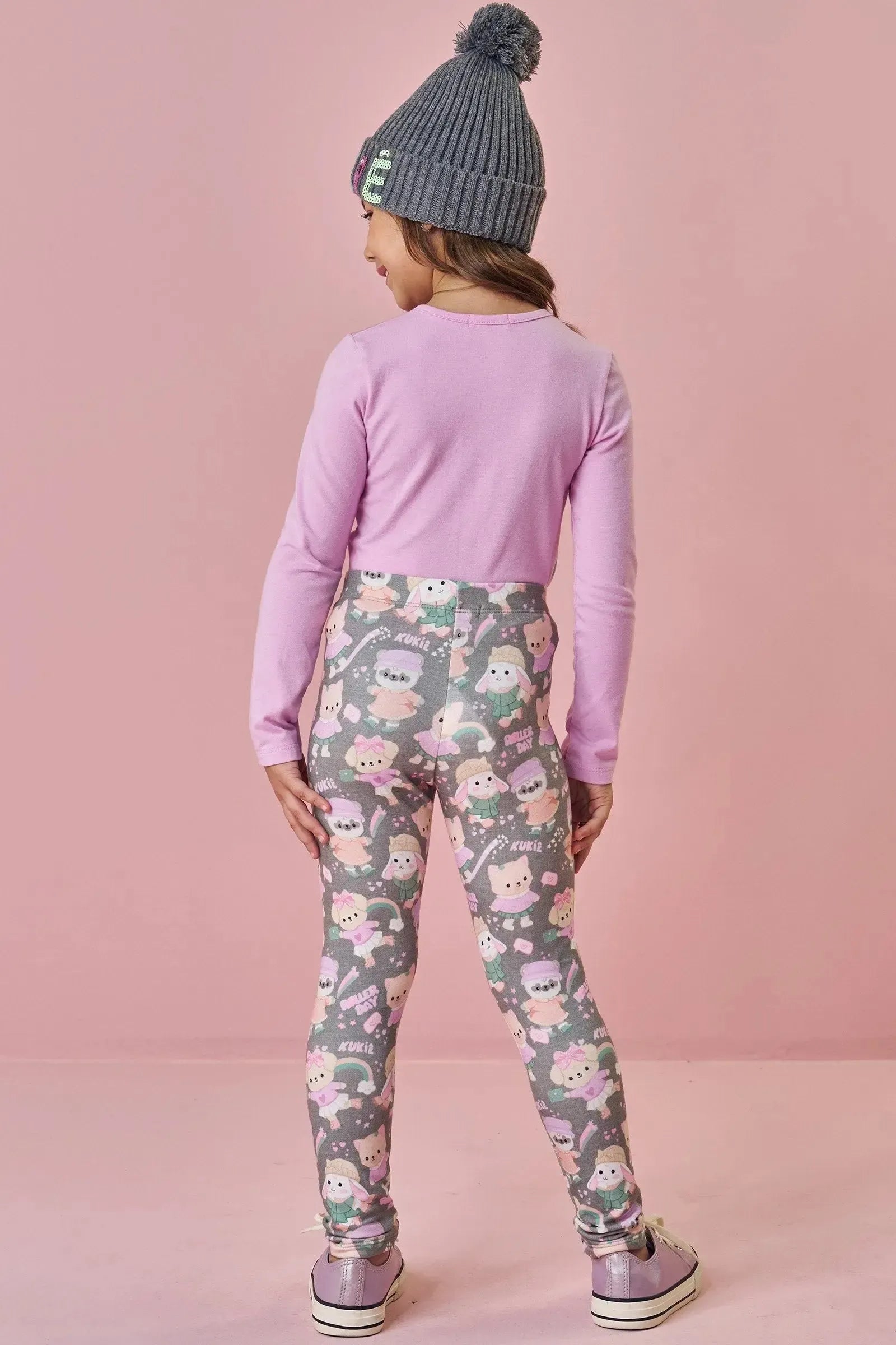 Calça Legging em Molecotton 90816 Kukiê Infantil Menina