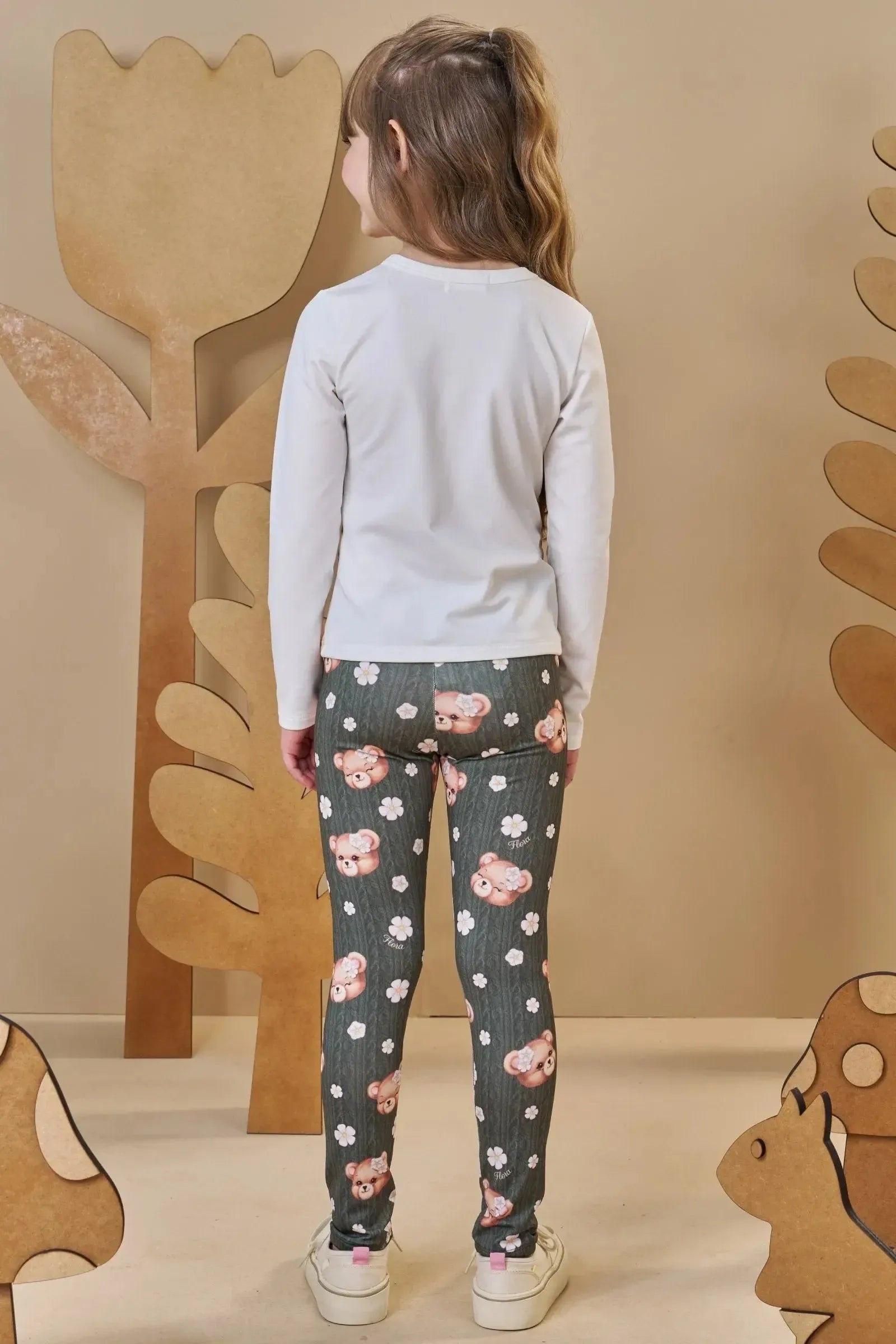 Calça Legging em Termoskin Peluciado 89406 Infanti Infantil Menina