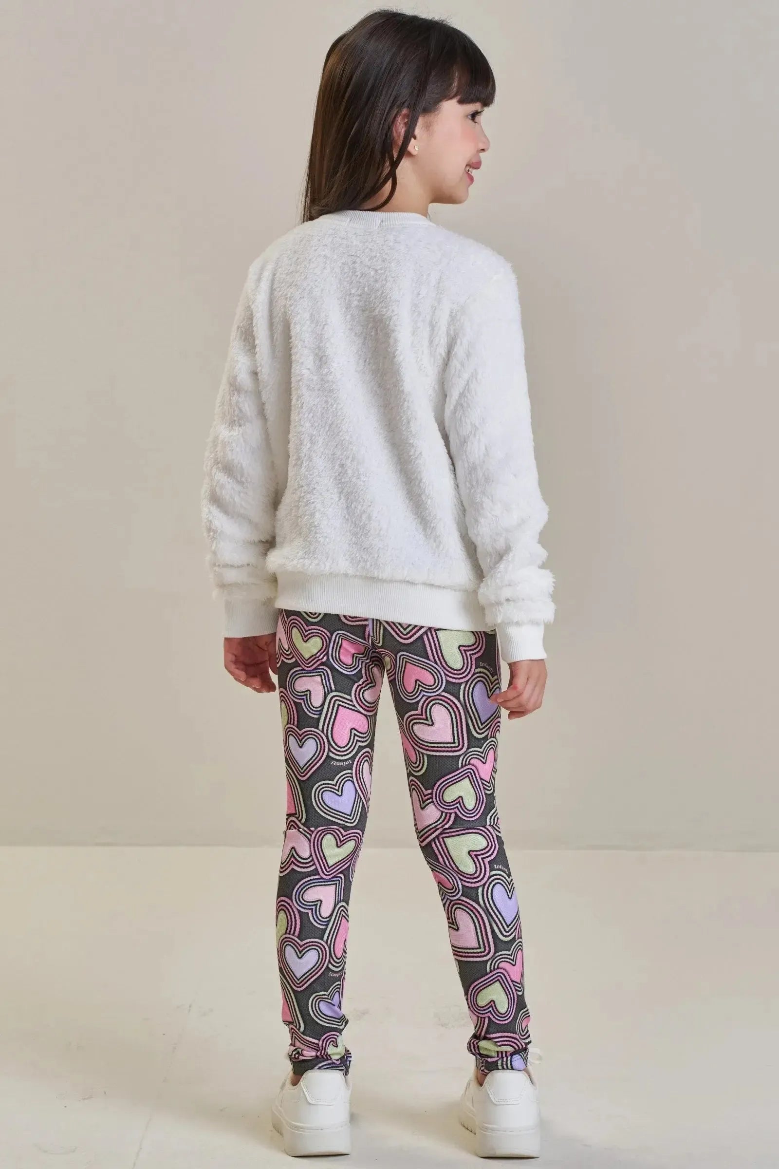 Calça Legging em Termoskin Peluciado 89465 Infanti Infantil Menina