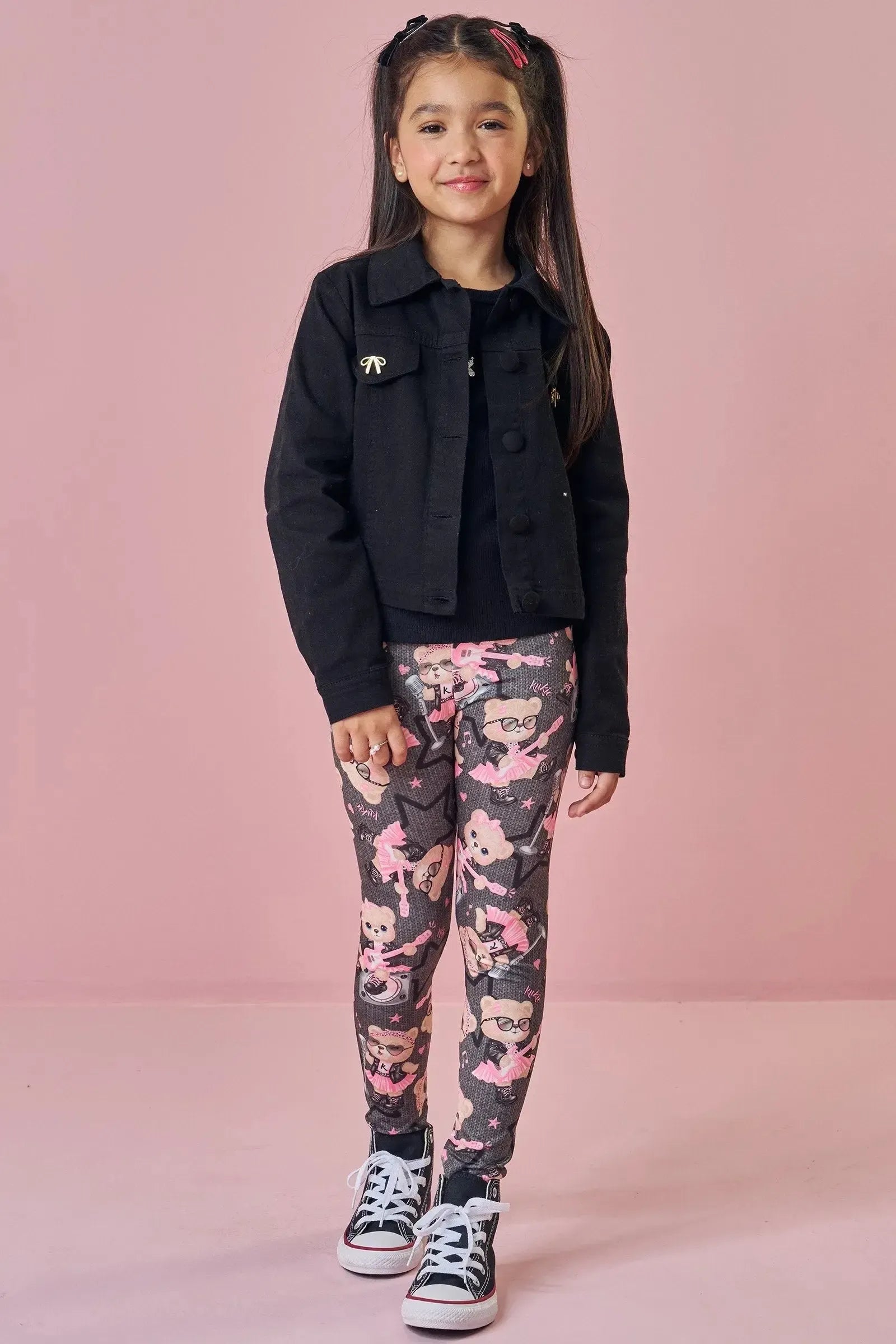 Calça Legging em Termoskin Peluciado 89568 Kukiê Infantil Menina