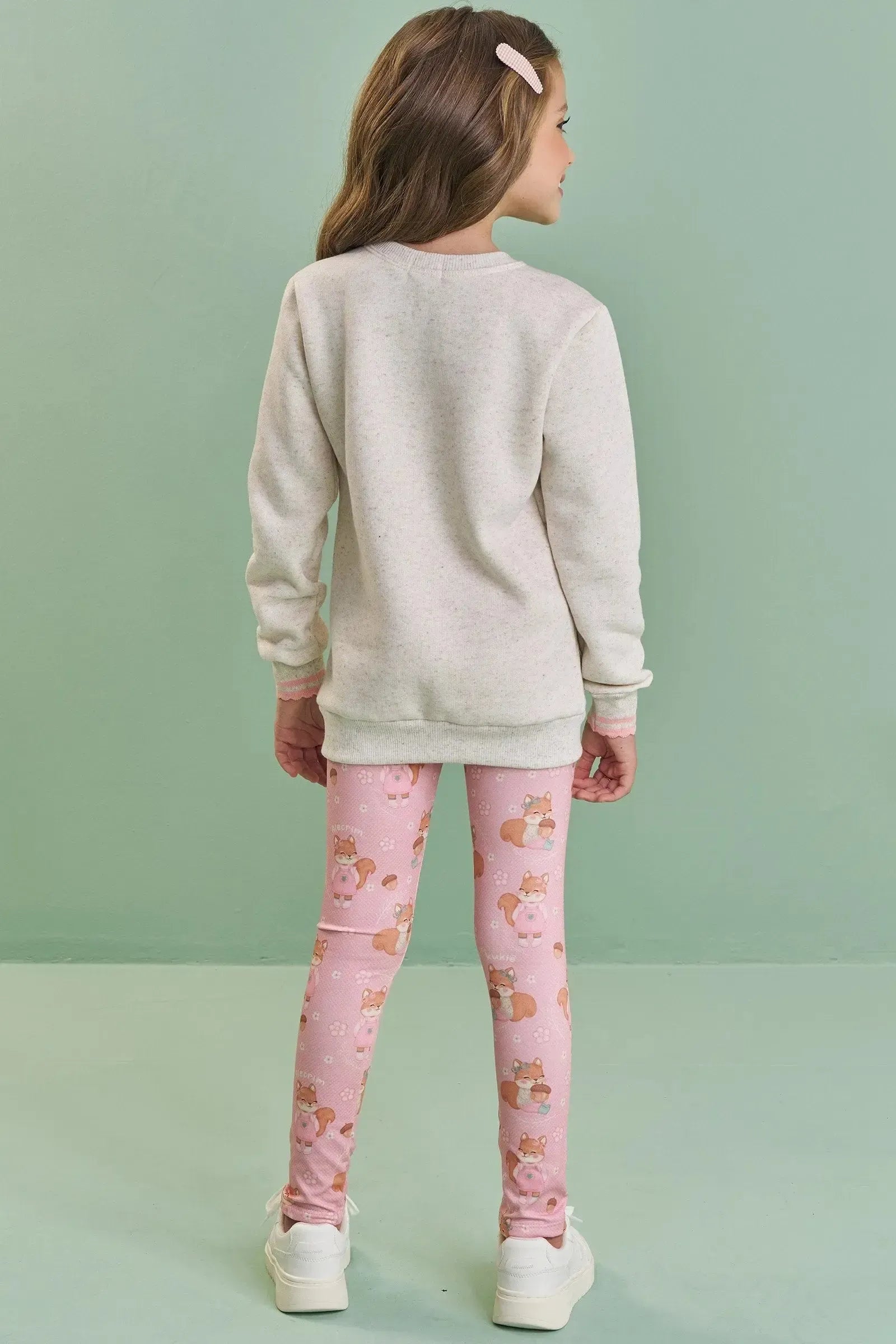 Calça Legging em Termoskin Peluciado 89901 Kukiê Infantil Menina