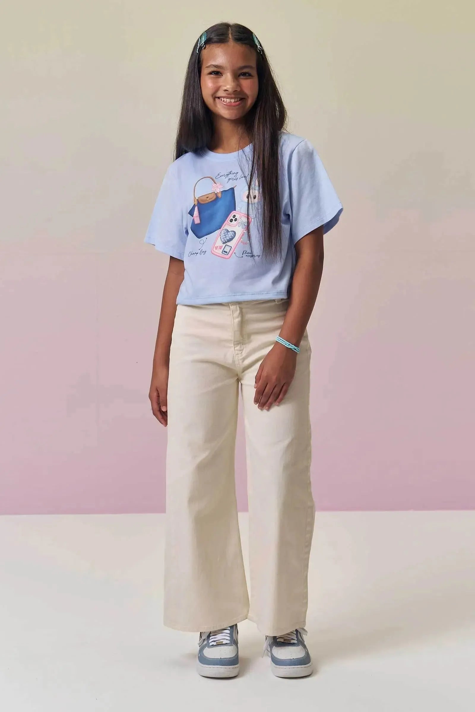 Calça Mariner em Sarja com Elastano 95002 Vic&Vicky Teen Menina