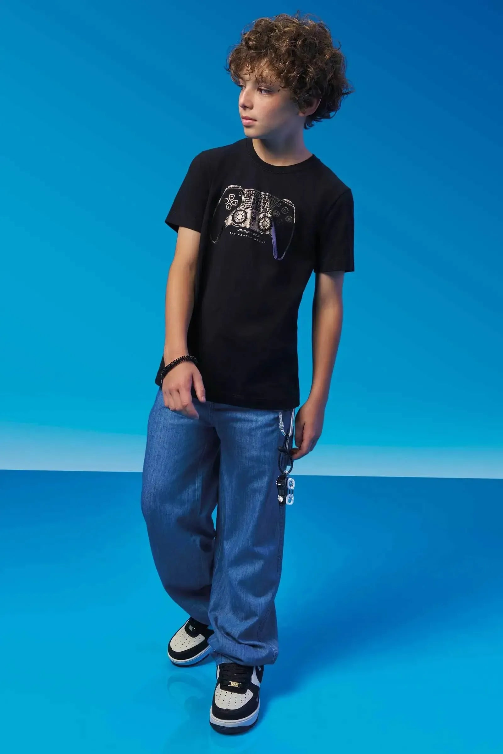 Calça Over em Jeans Benício 97298 Johnny Fox Teen Menino
