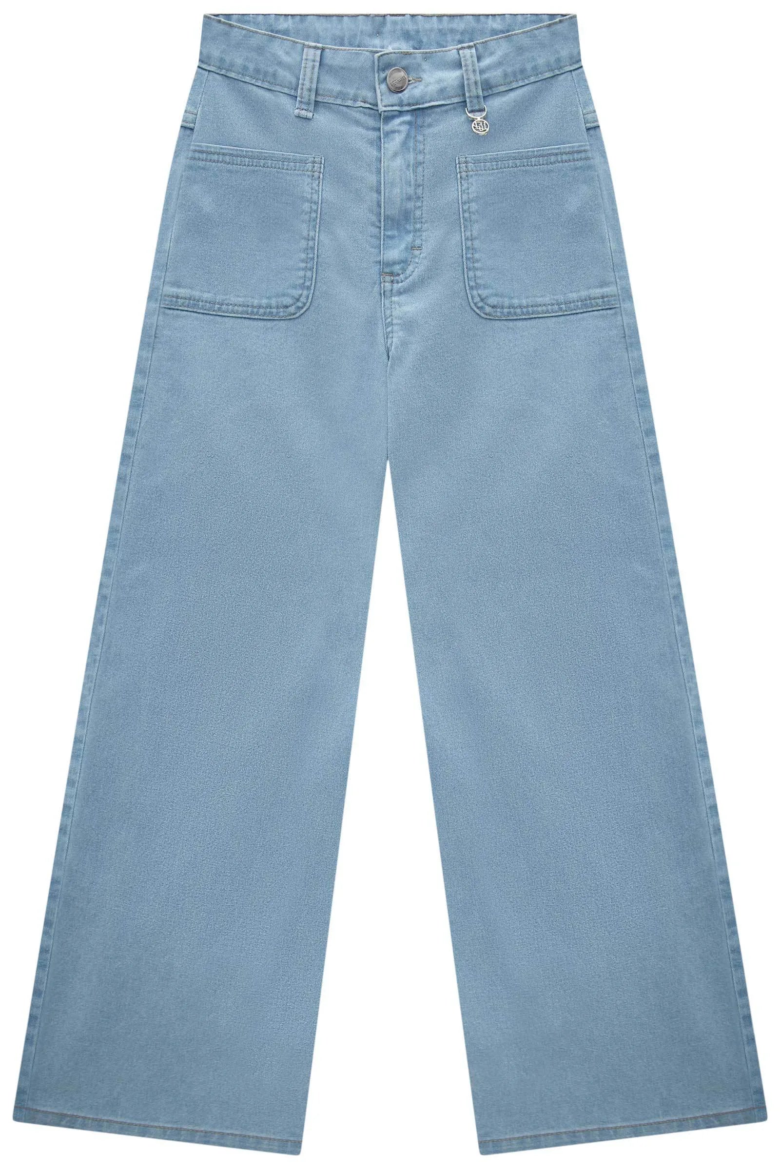 Calça Reta em Jeans com Elastano 90389 Lilimoon Teen Menina