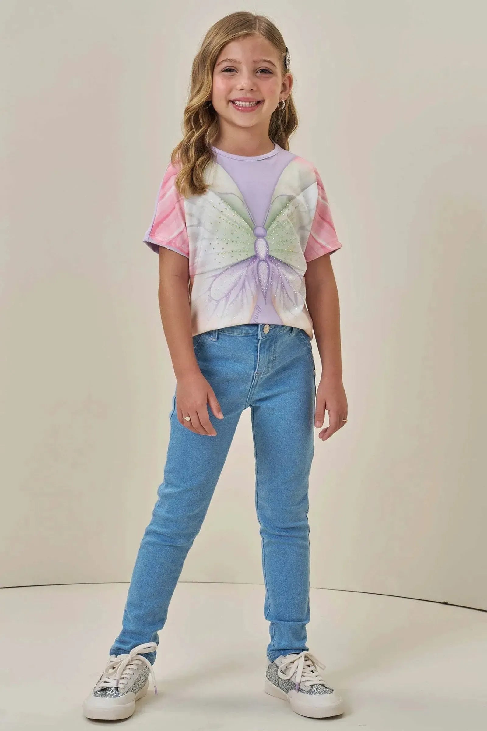 Calça Skinny em Jeans com Elastano 85263 Infanti Infantil Menina