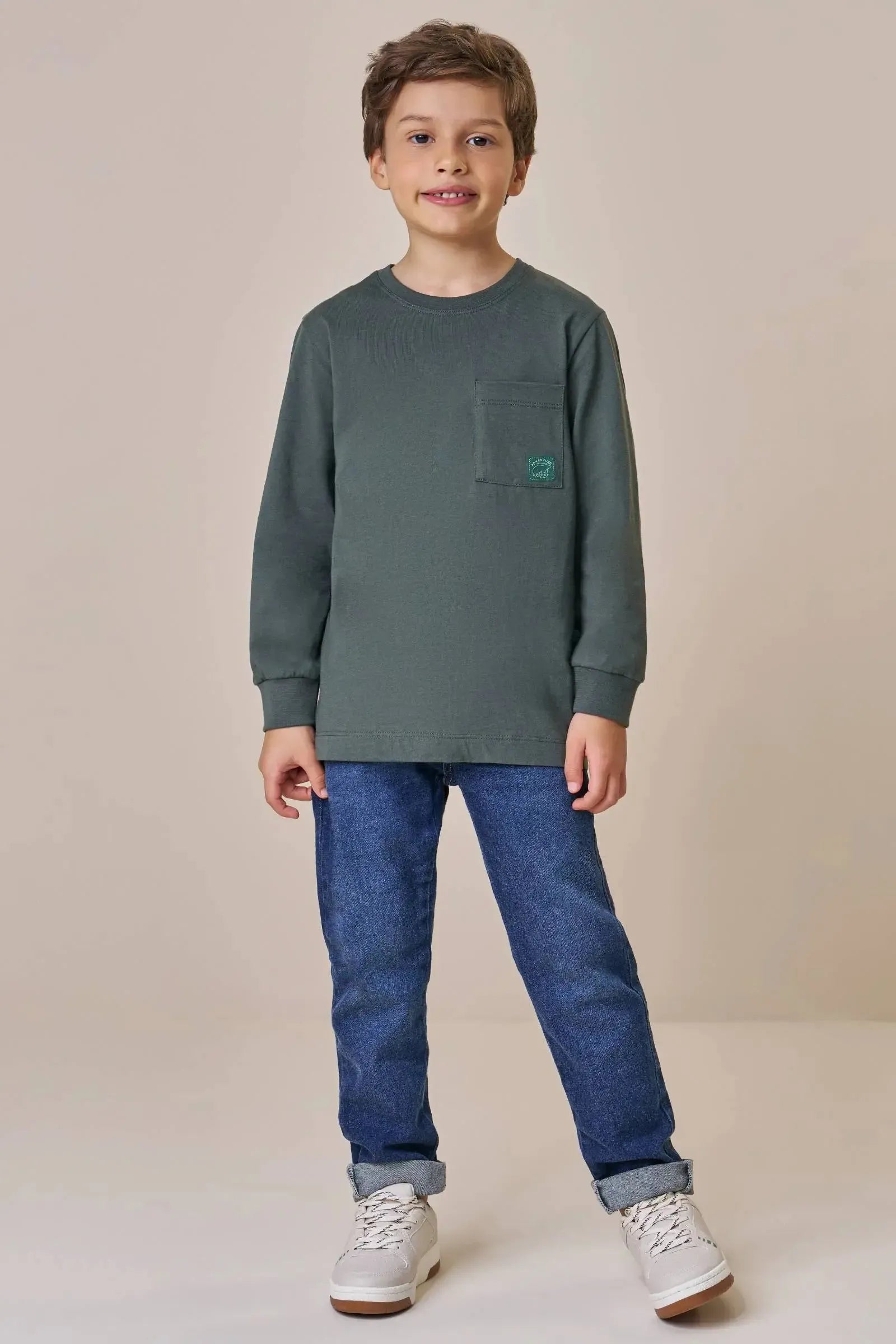 Calça Skinny em Jeans Guga com Elastano 89972 LucBoo Infantil Menino