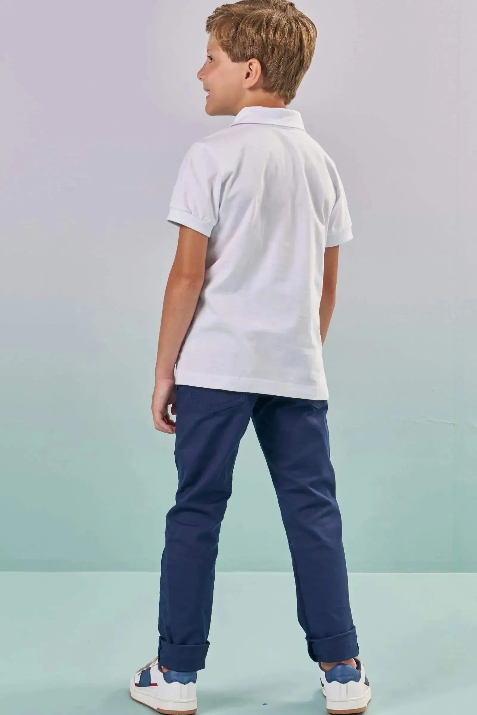 Calça Skinny em Sarja Caribe com Elastano 87556 LucBoo Infantil Menino