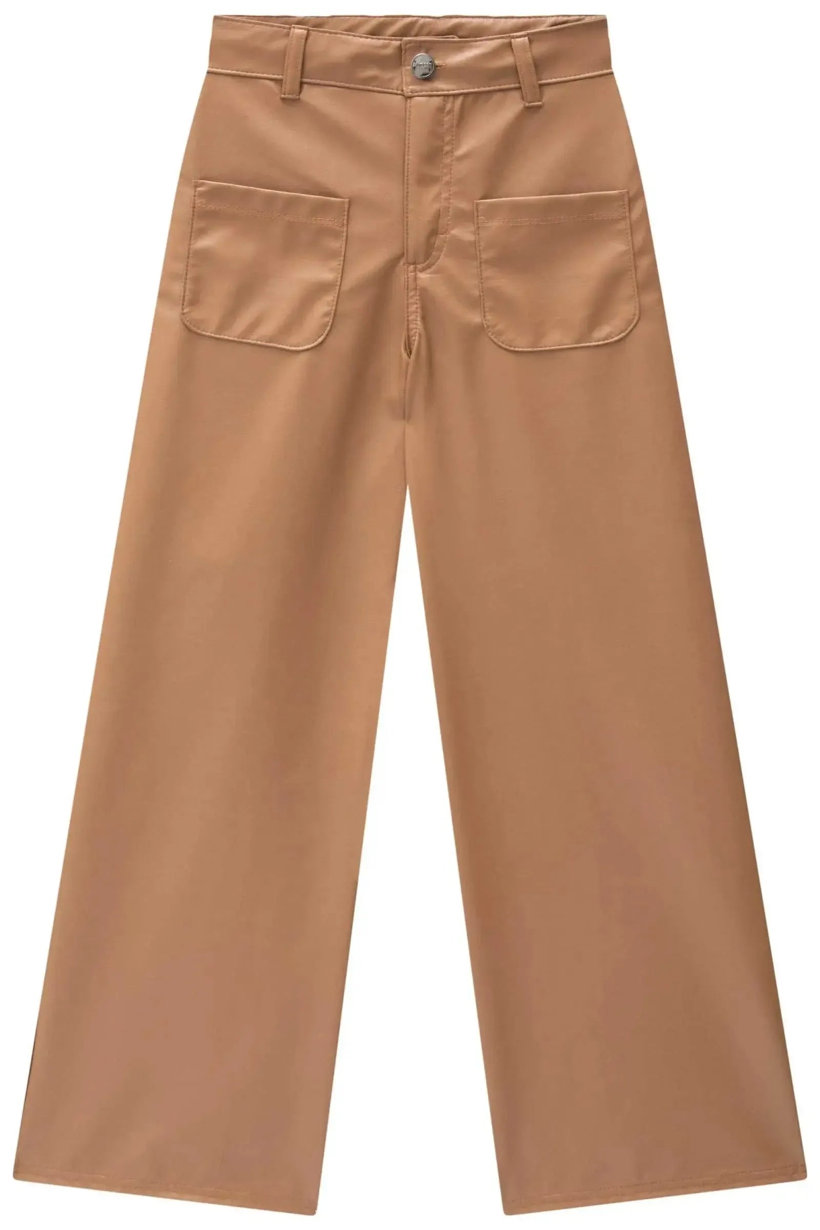 Calça Wide Leg em Couro Sintético 90347 Lilimoon Teen Menina