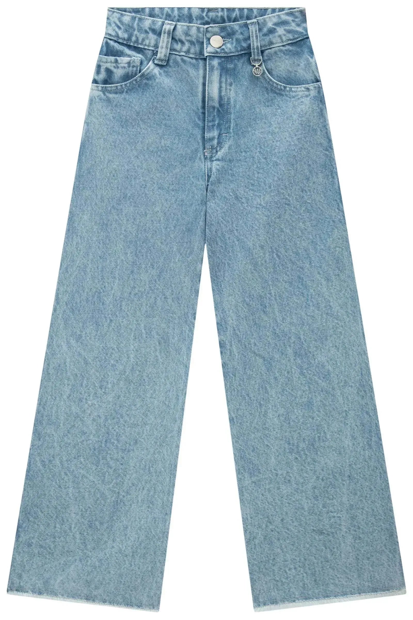 Calça Wide Leg em Jeans Zef 90388 Lilimoon Teen Menina