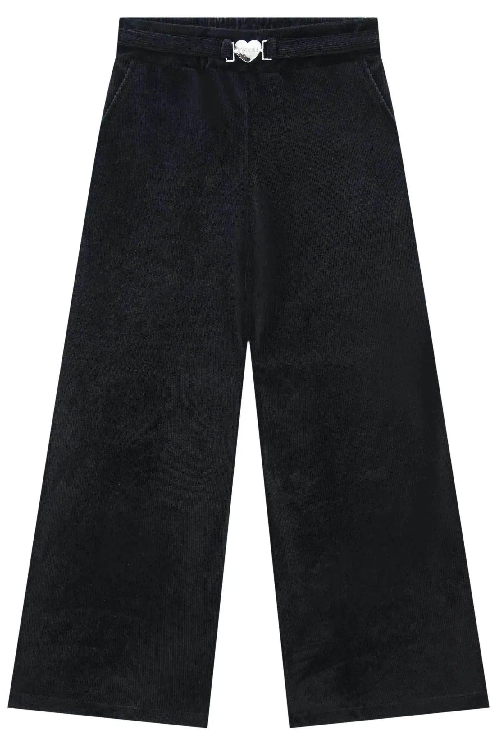 Calça Wide Leg em Malha Cotelê 90330 Infanti Infantil Menina