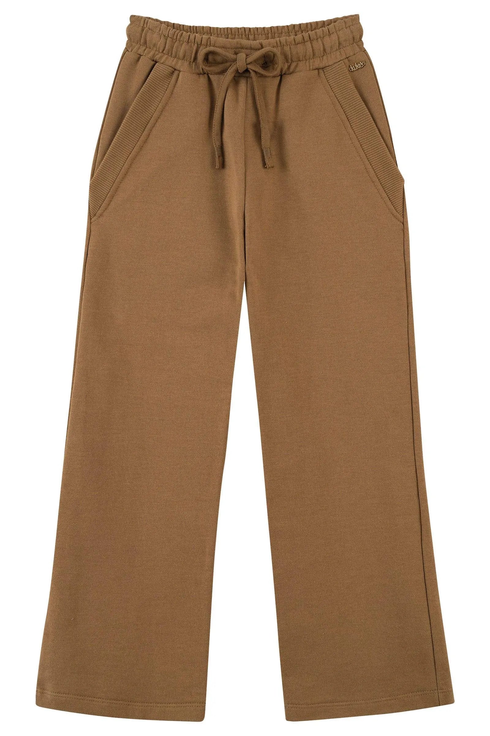 Calça Wide Leg em Moletom sem Pelúcia 89928 Kukiê Infantil Menina