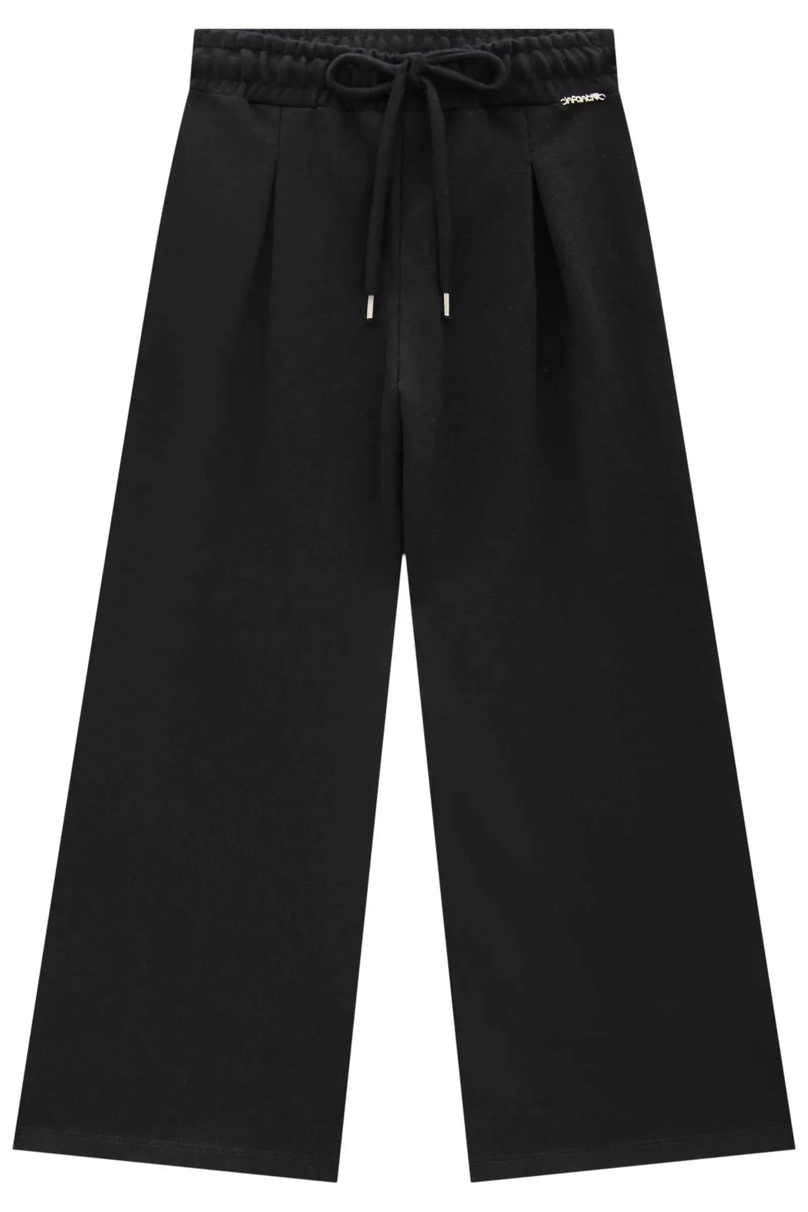 Calça Wide Leg em Moletom sem Pelúcia 92574 Infanti Infantil Menina