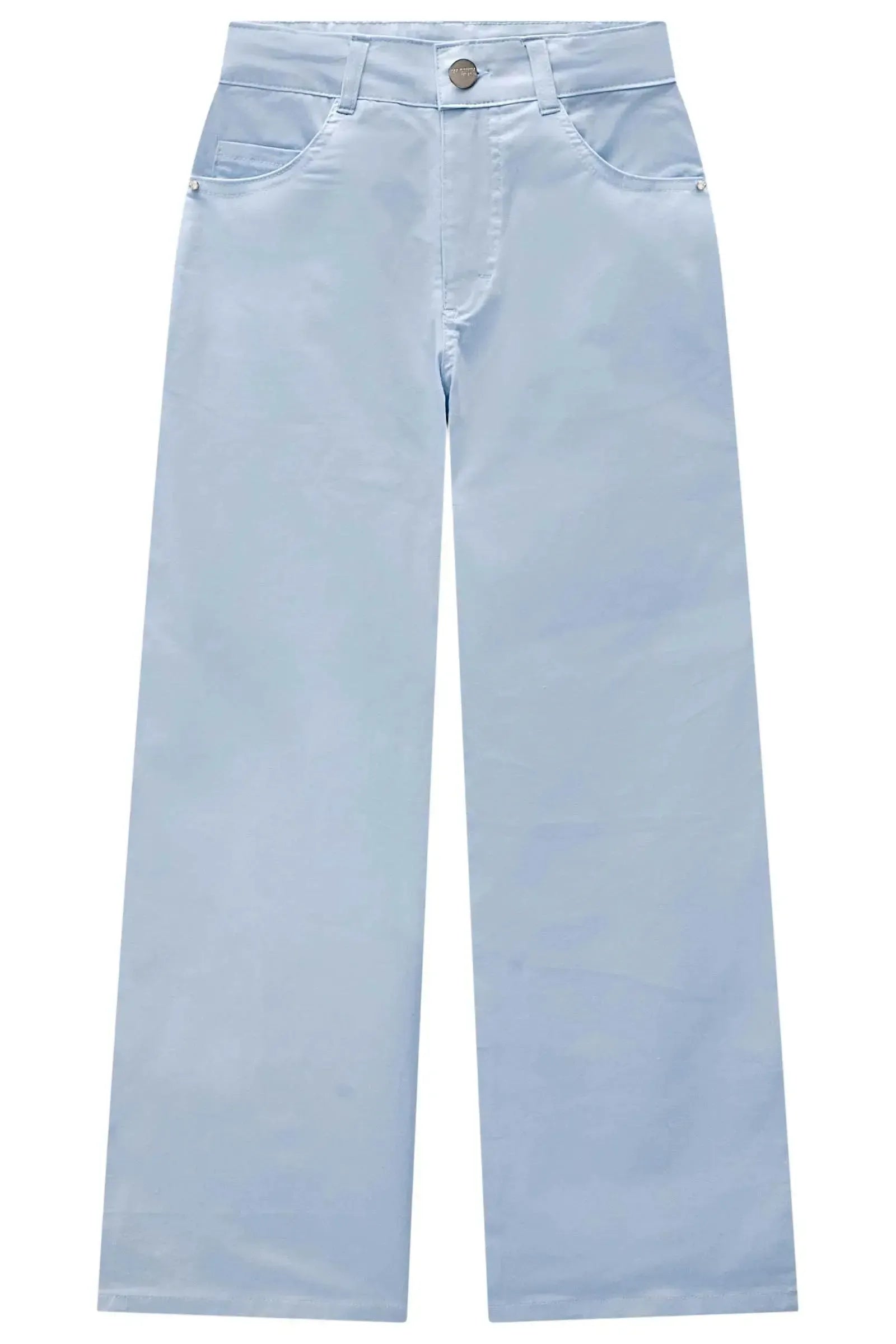Calça Wide Leg em Sarja com Elastano 83407 Lilimoon Teen Menina
