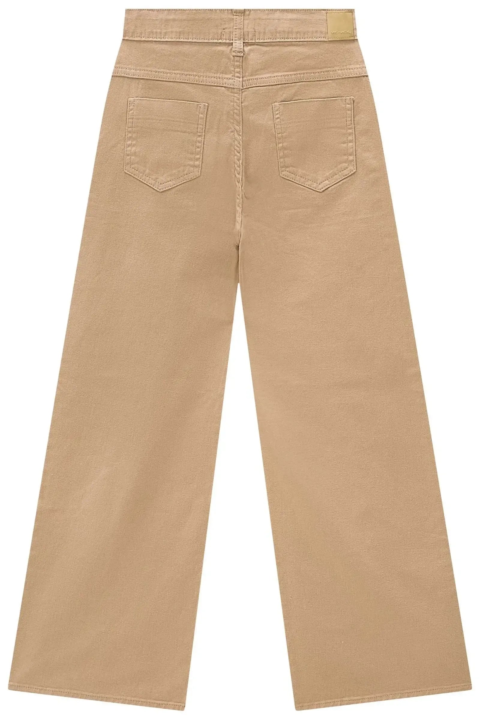 Calça Wide Leg em Sarja com Elastano 89440 Vic&Vicky Teen Menina