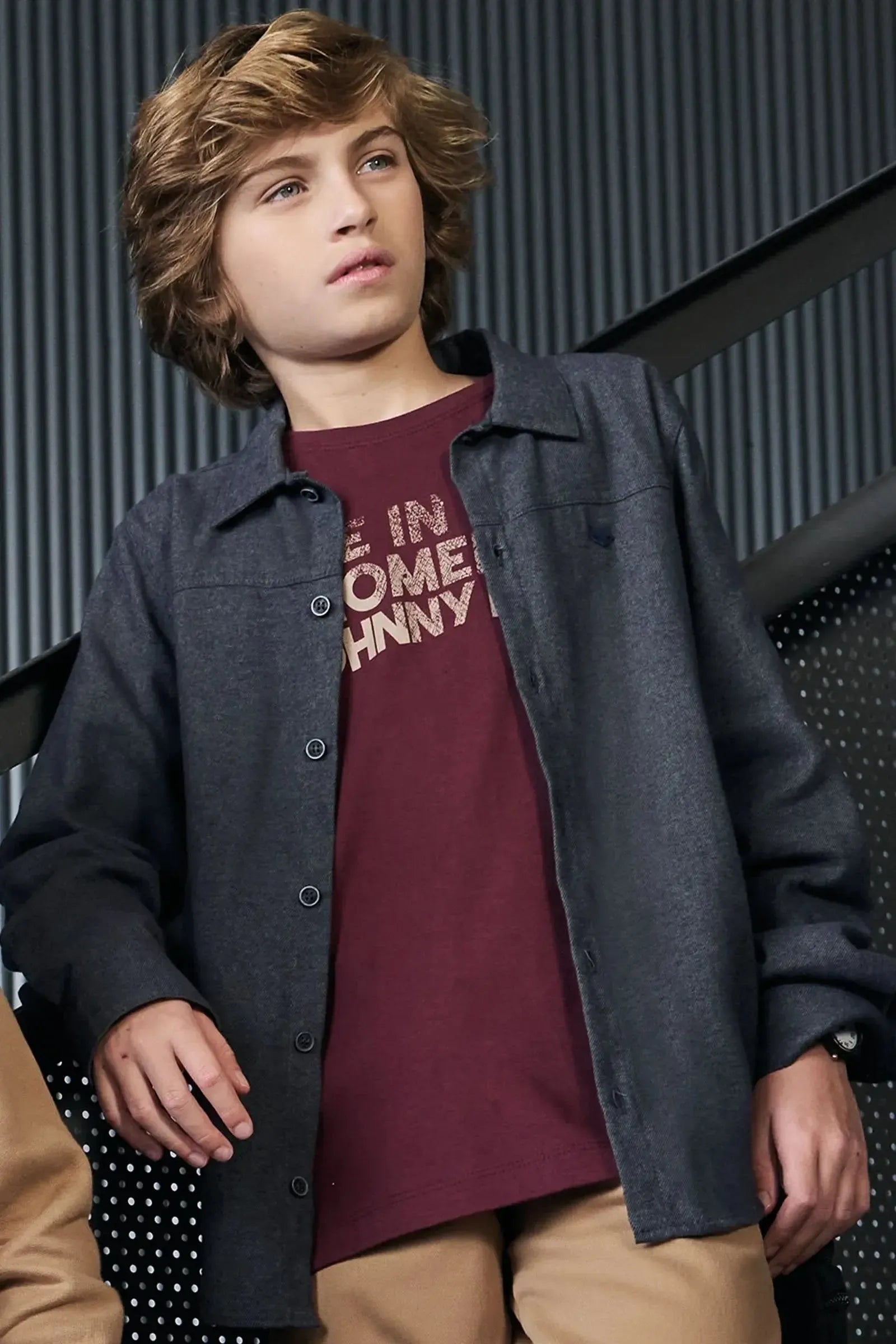 Camisa em Flanela Melange 91783 Johnny Fox Teen Menino