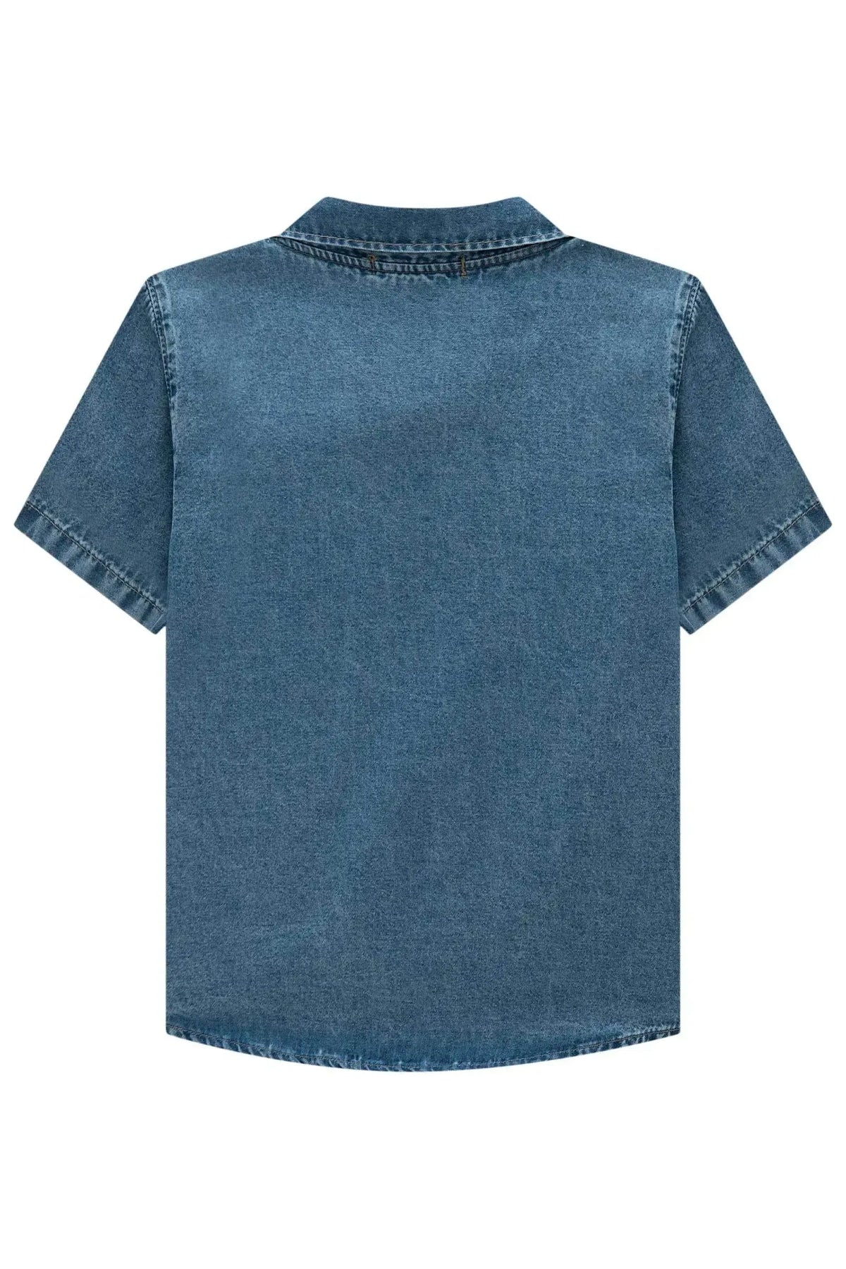 Camisa em Jeans Teca 99377 LucBoo Infantil Menino