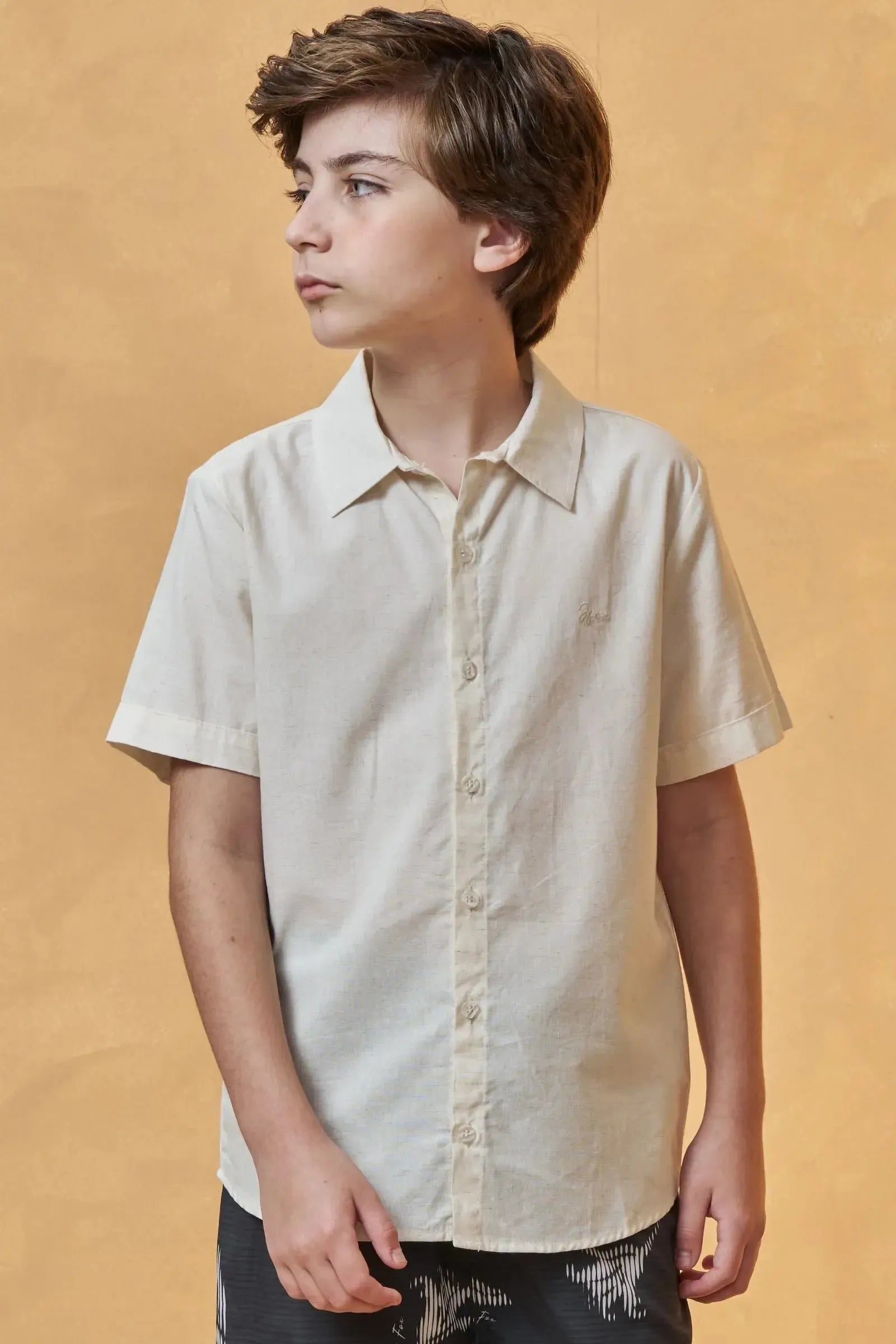 Camisa em Linho Deluxe 95114 Johnny Fox Teen Menino