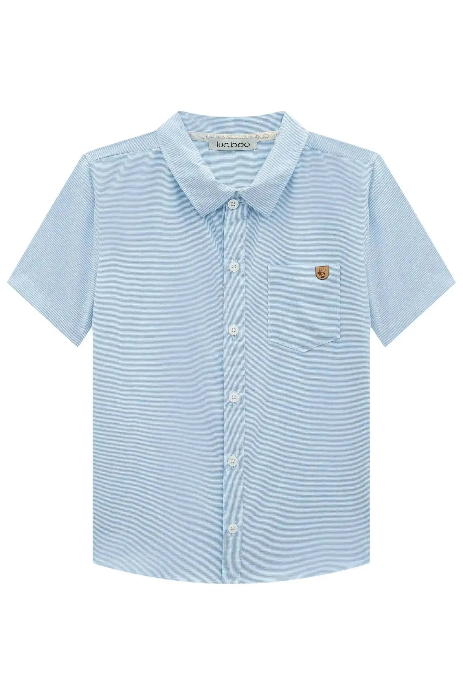 Camisa em Tecido Listrado 94788 LucBoo Infantil Menino
