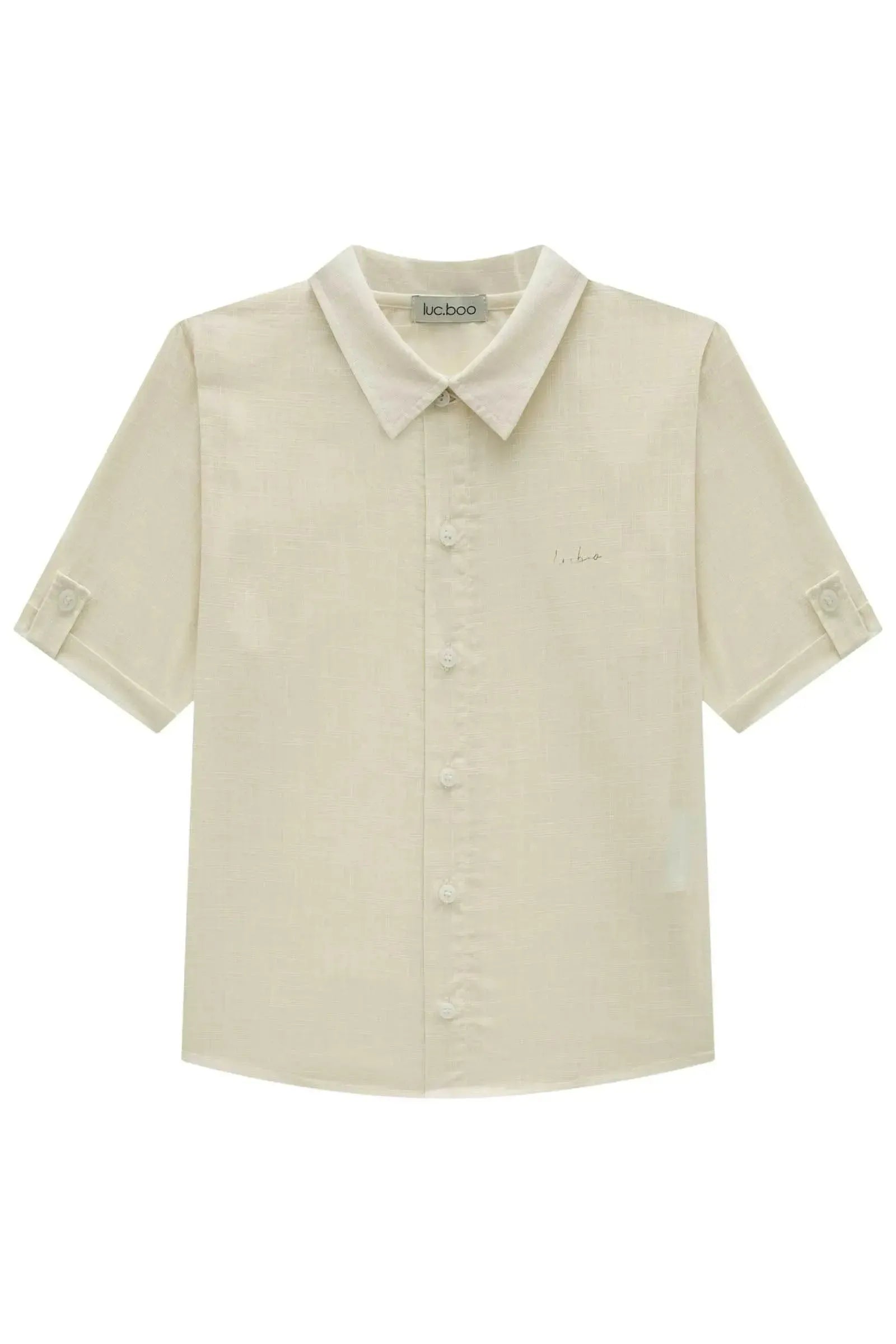 Camisa em Tecido Verano Chambray 83343 LucBoo Infantil Menino