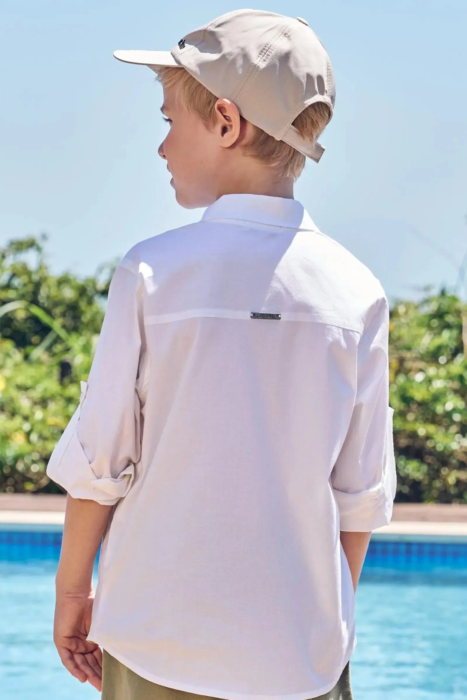 Camisa em Tricoline com Elastano 84831 LucBoo Infantil Menino