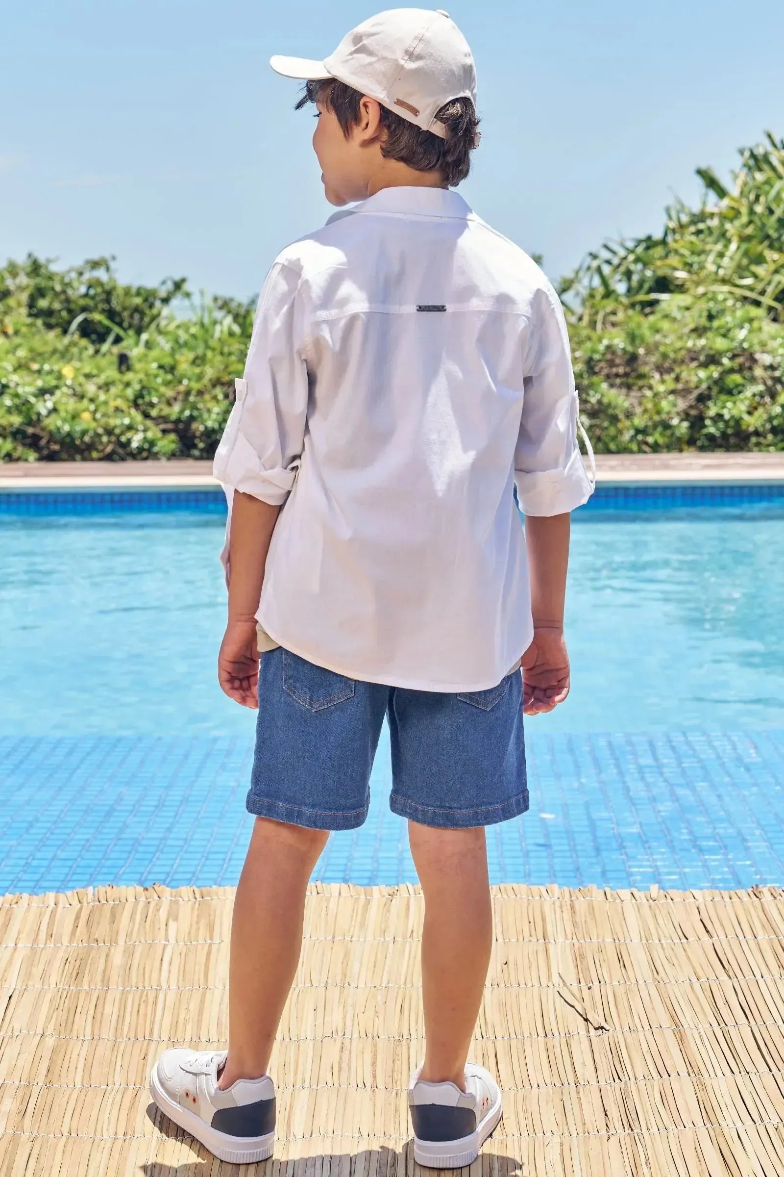 Camisa em Tricoline com Elastano 84831 LucBoo Infantil Menino