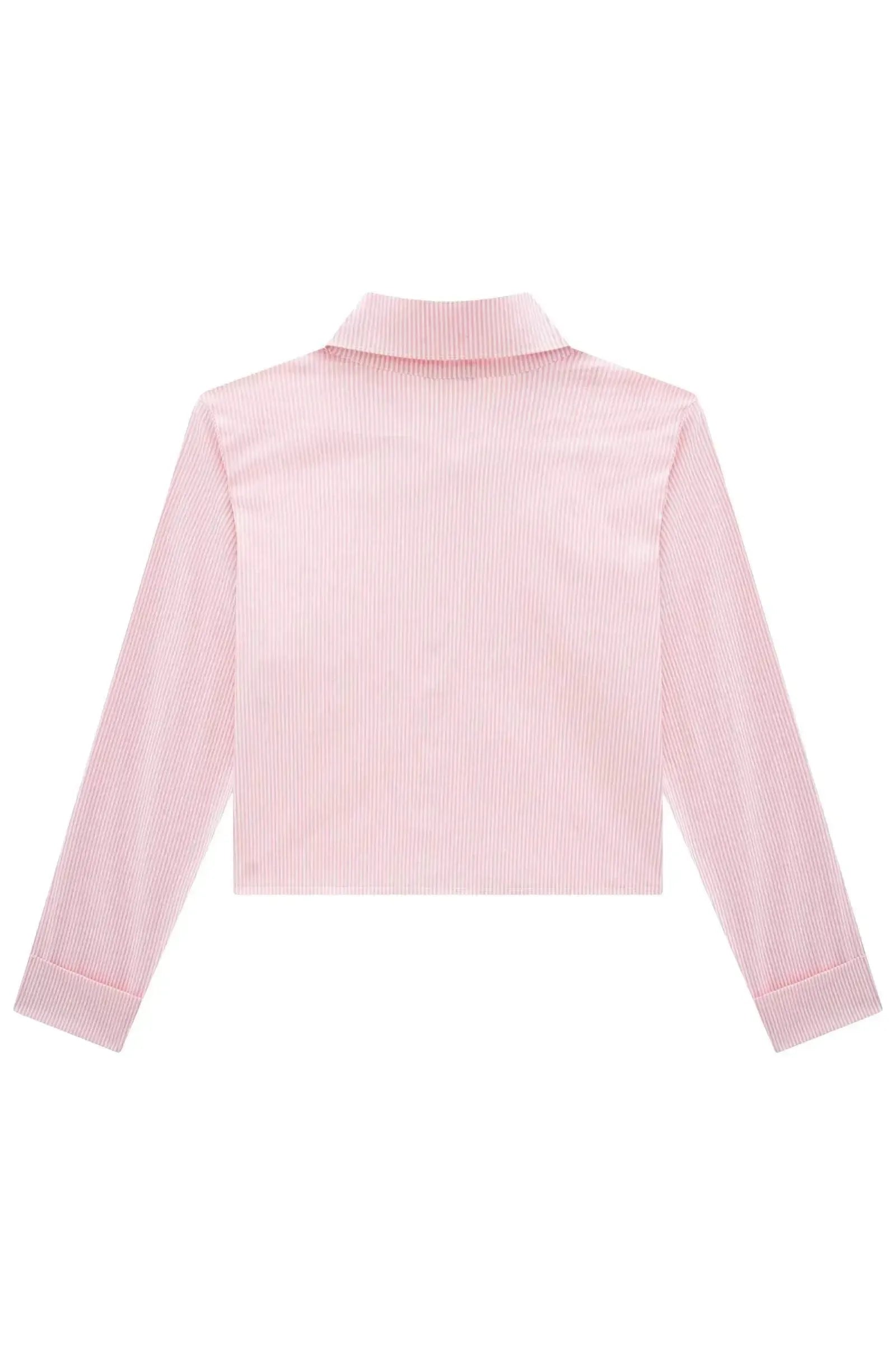 Camisa em Tricoline Fio Tinto com Elastano 94580 Vic&Vicky Teen Menina