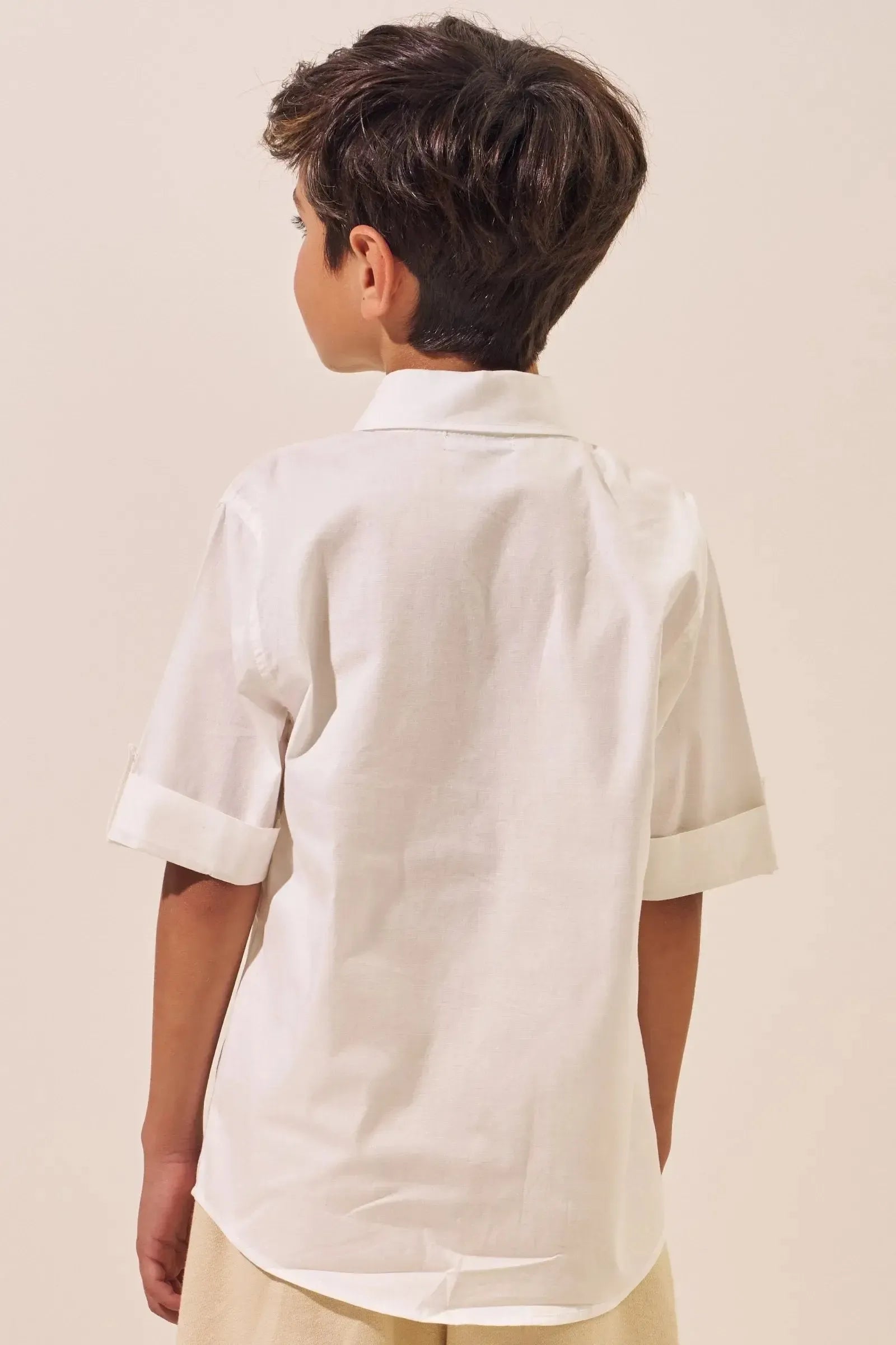 Camisa em Tricoline Mônaco com Elastano 94787 LucBoo Infantil Menino