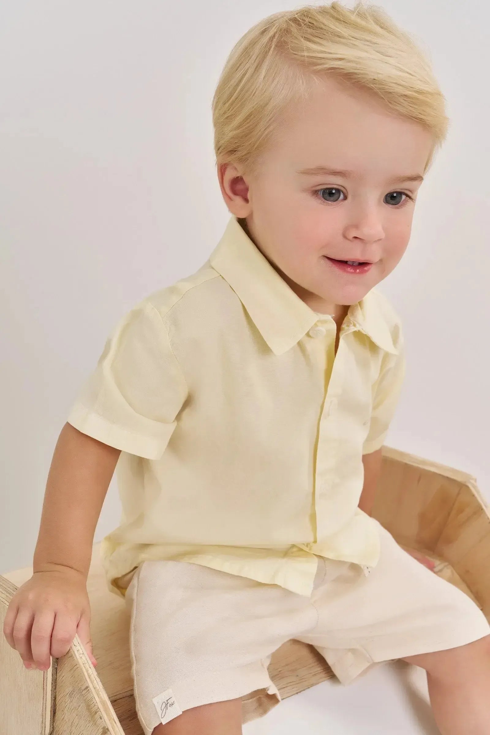 Camisa em Tricoline Mônaco com Elastano 86338 Johnny Fox Bebê Menino