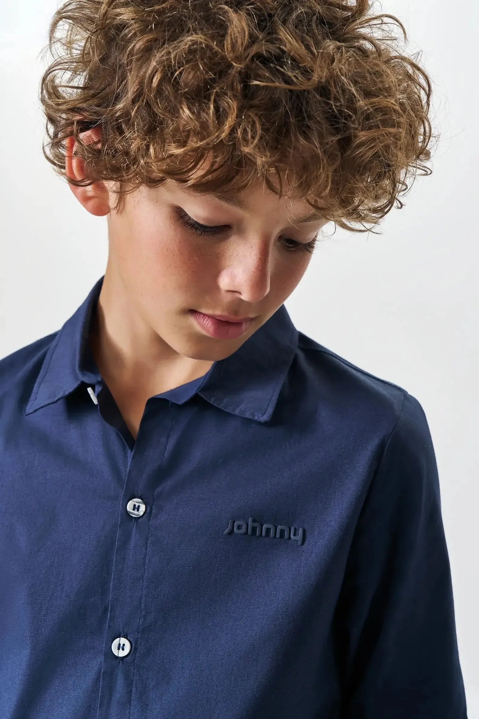 Camisa em Tricoline Mônaco com Elastano 89113 Johnny Fox Teen Menino