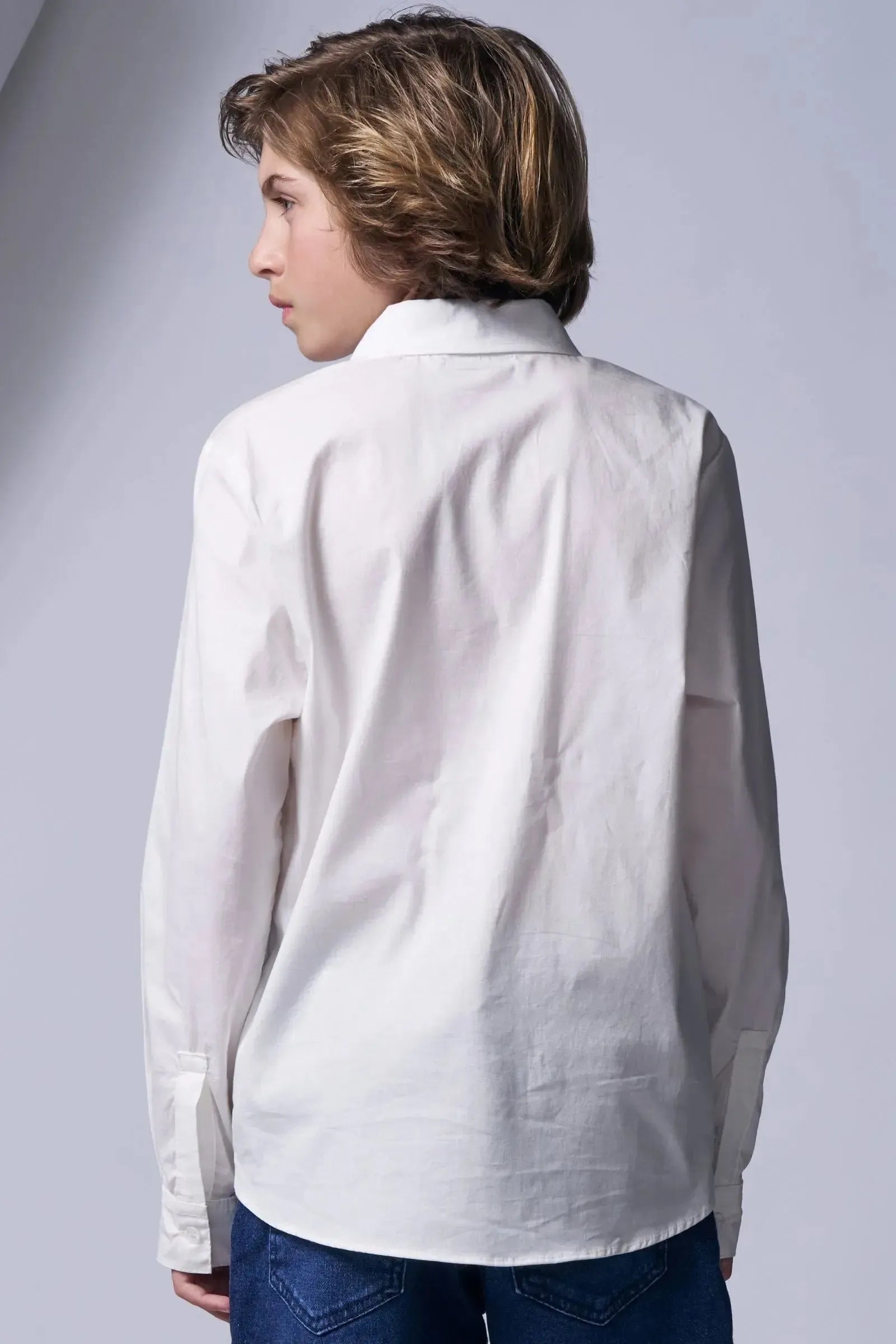 Camisa em Tricoline Mônaco com Elastano 96047 Johnny Fox Teen Menino