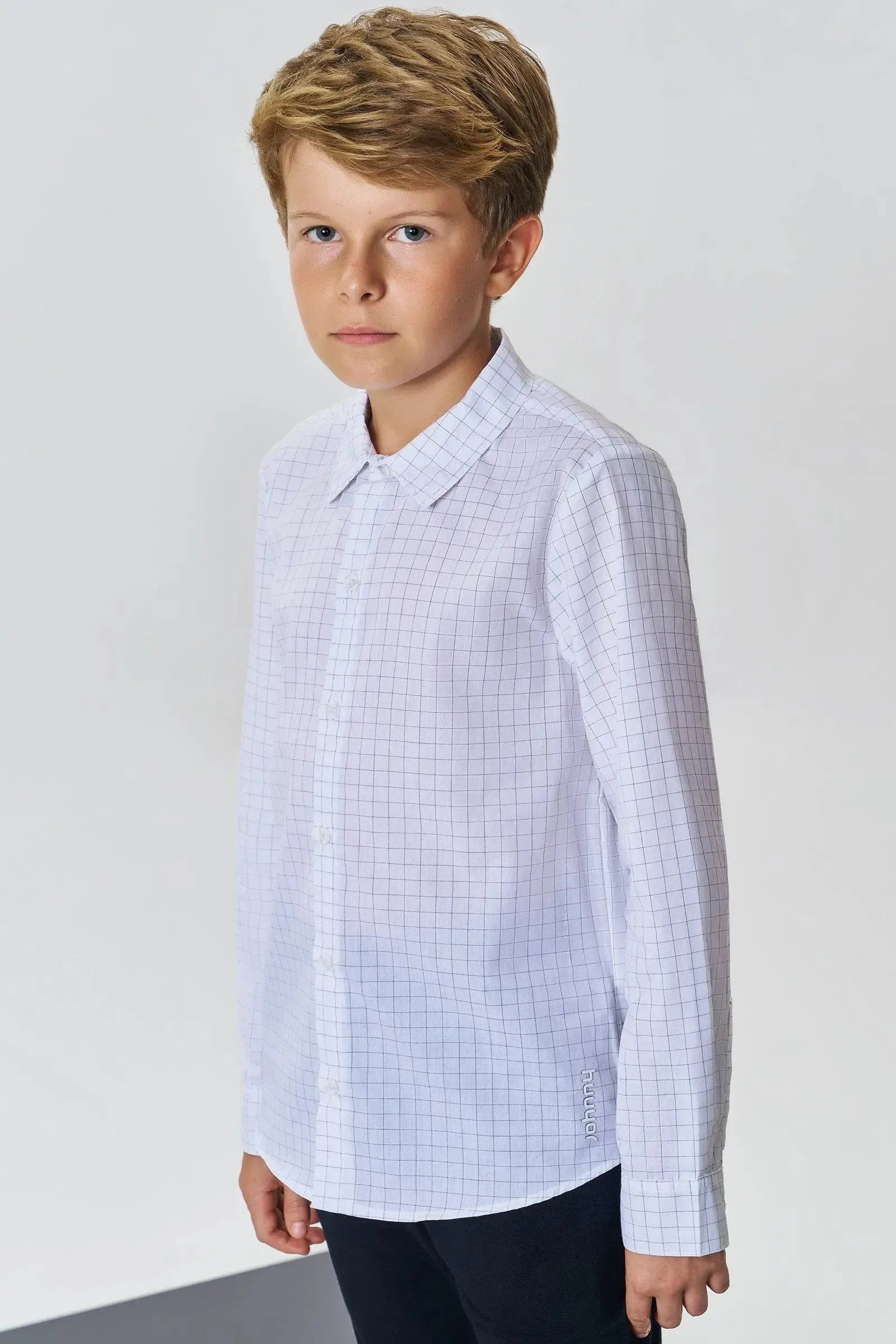 Camisa em Tricoline Urban Xadrez 90957 Johnny Fox Teen Menino
