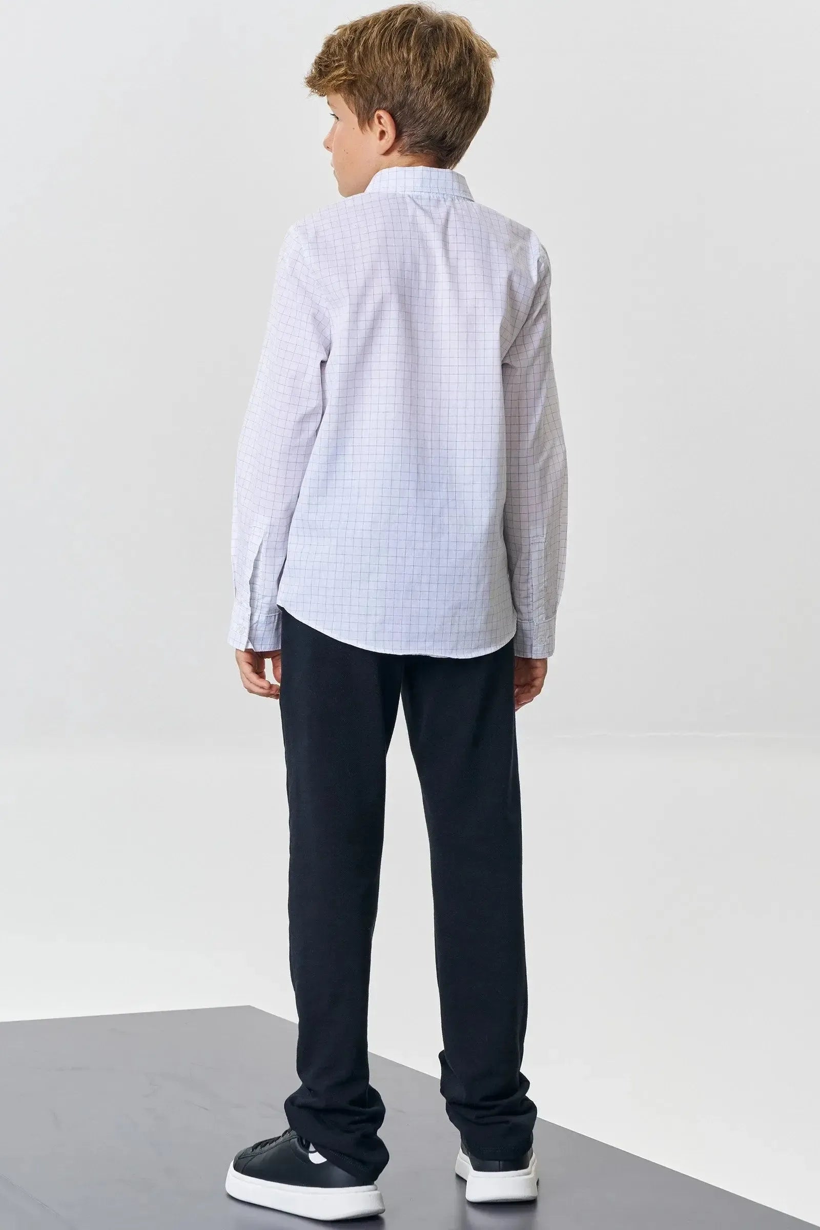 Camisa em Tricoline Urban Xadrez 90957 Johnny Fox Teen Menino