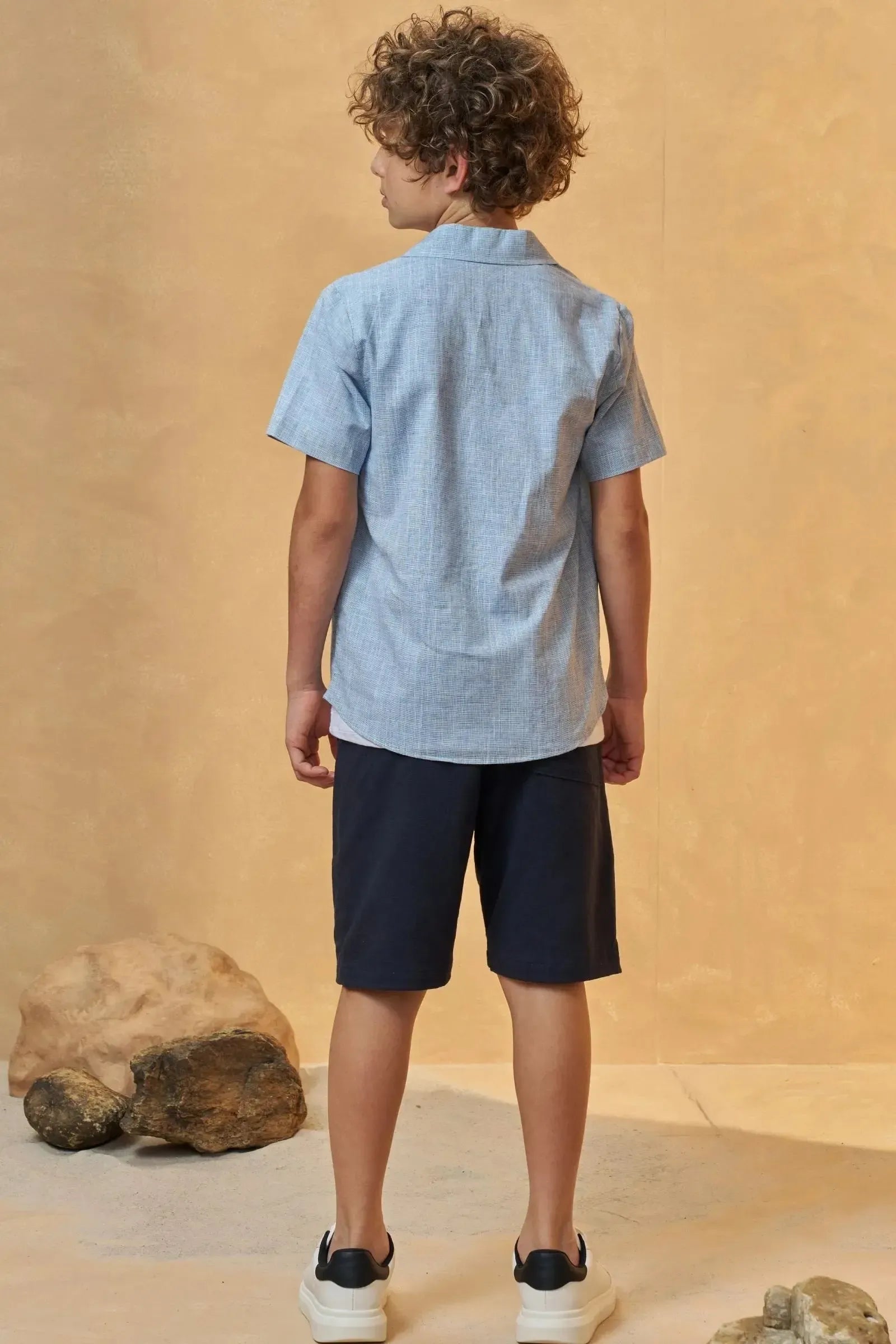Camisa em Verano Chambray 96722 Johnny Fox Teen Menino