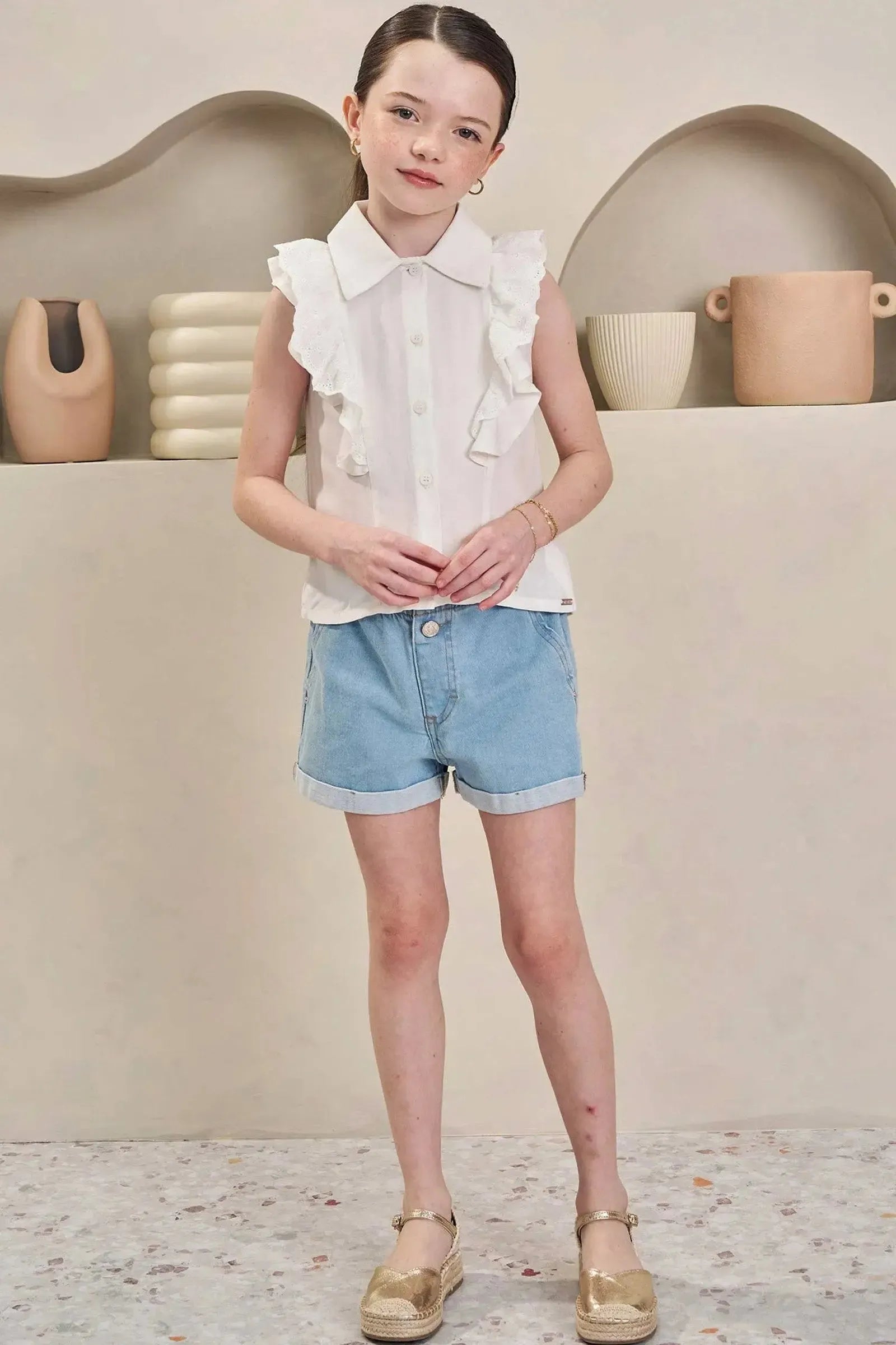 Camisa em Viscose 84942 Infanti Infantil Menina