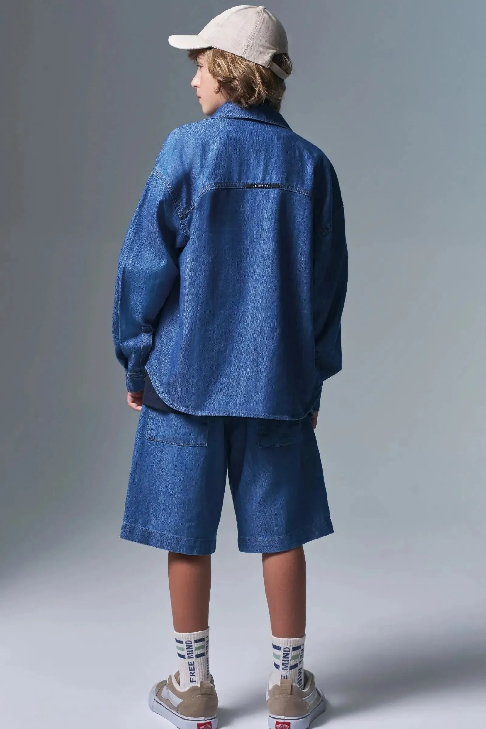 Camisa Over em Jeans Benicio 97164 Johnny Fox Teen Menino
