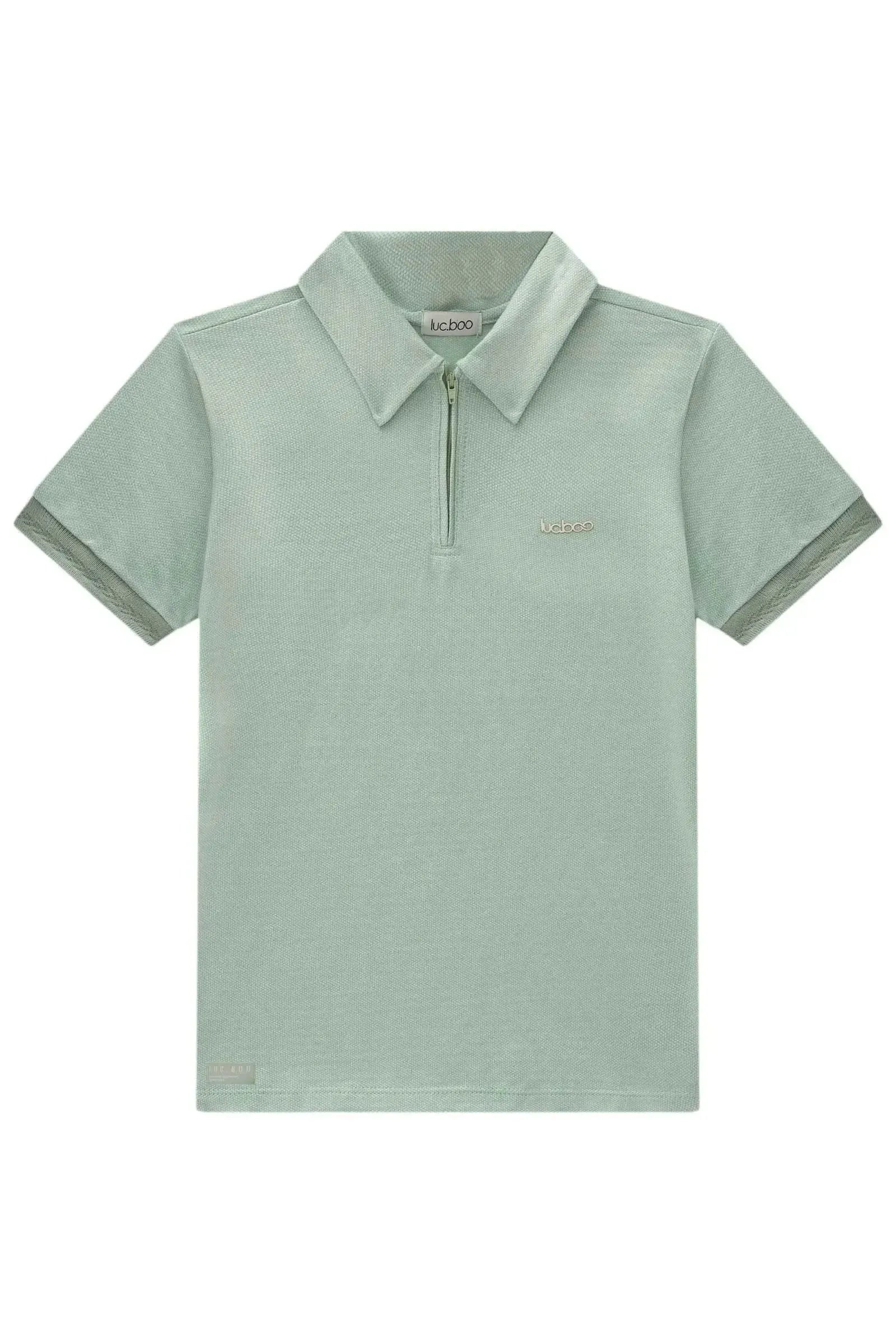Camisa Polo em Malha Fish com Elastano 86984 LucBoo Infantil Menino
