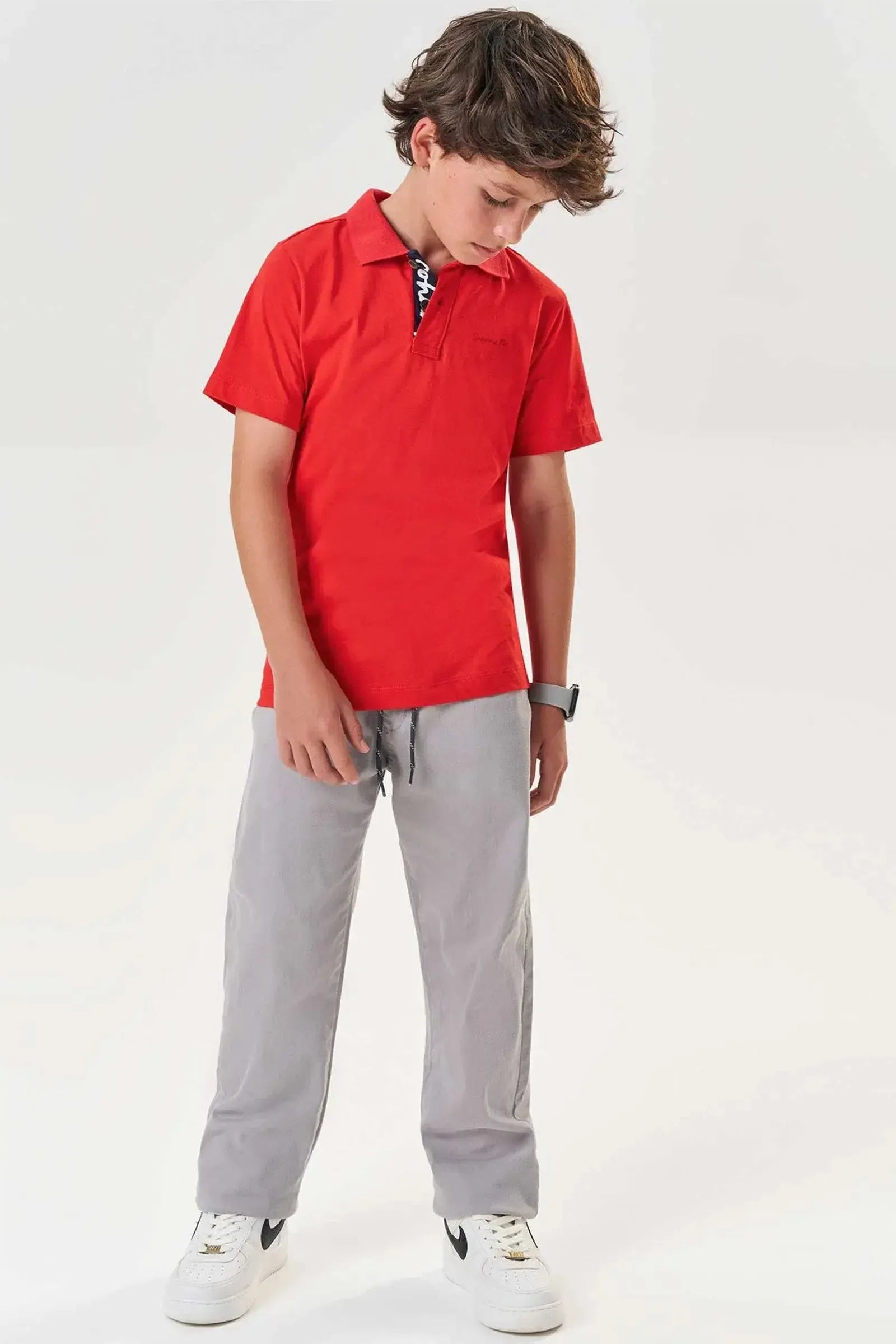 Camisa Polo em Meia Malha 83285 Johnny Fox Teen Menino