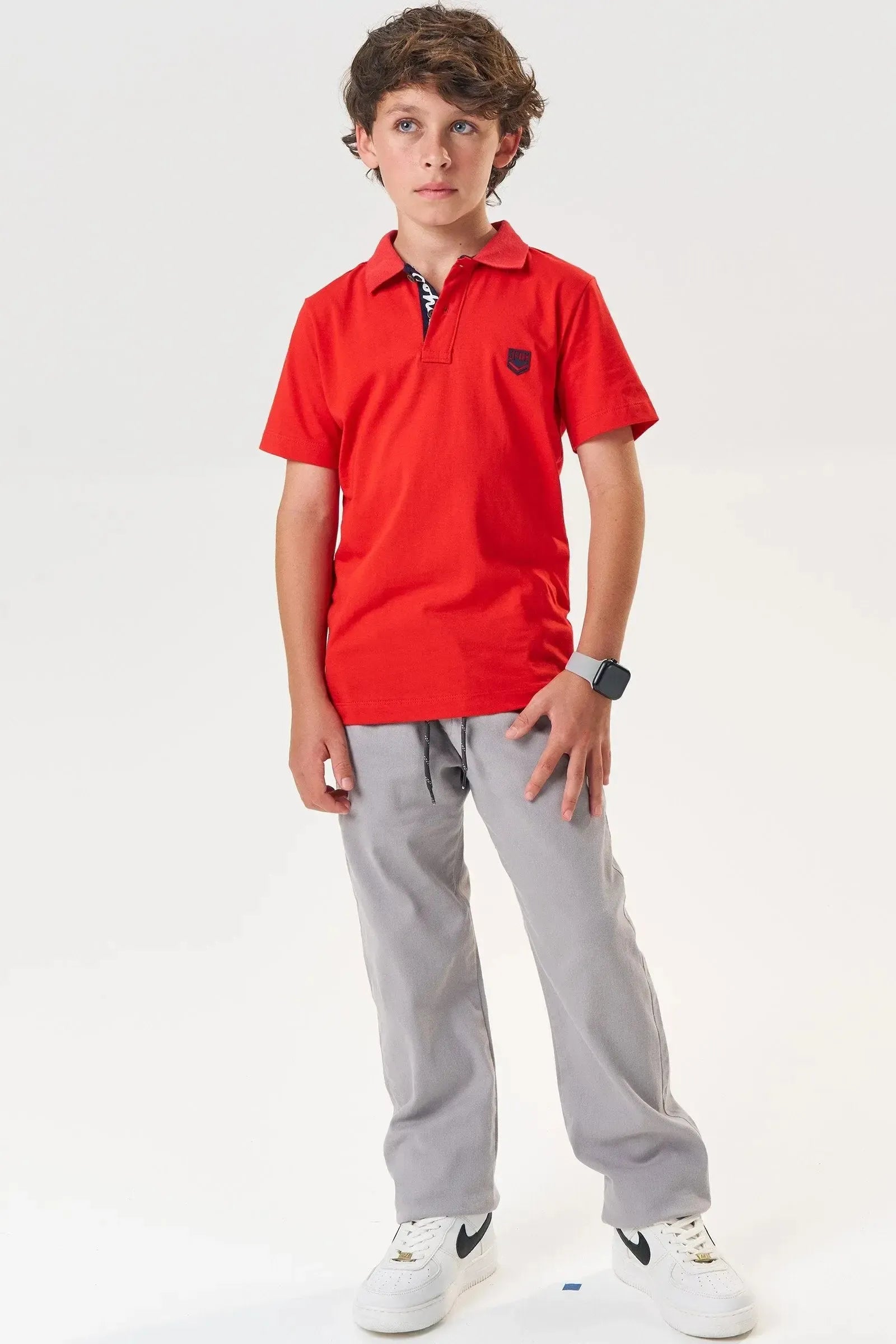 Camisa Polo em Meia Malha 83285 Johnny Fox Teen Menino