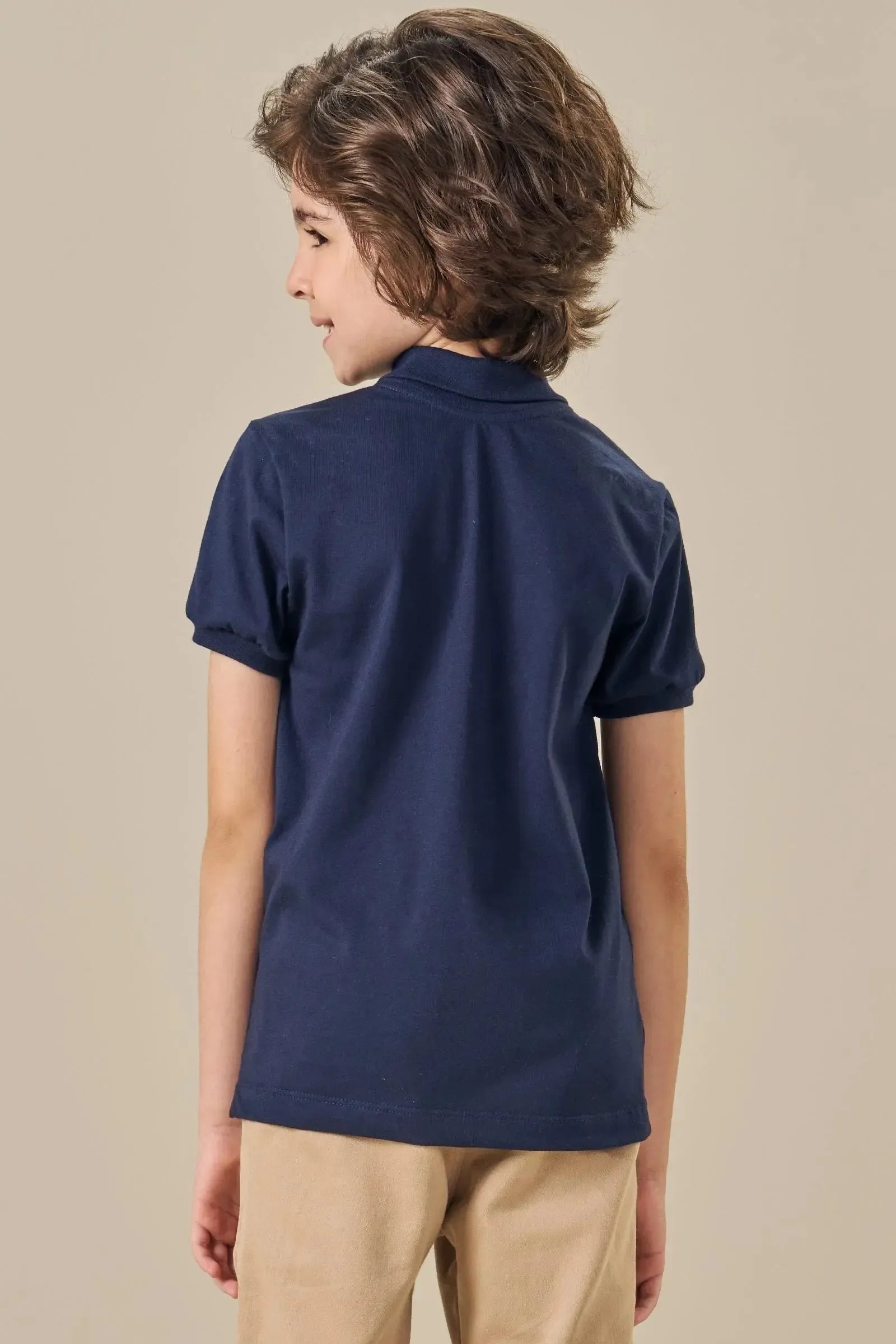 Camisa Polo em Meia Malha 84836 LucBoo Infantil Menino