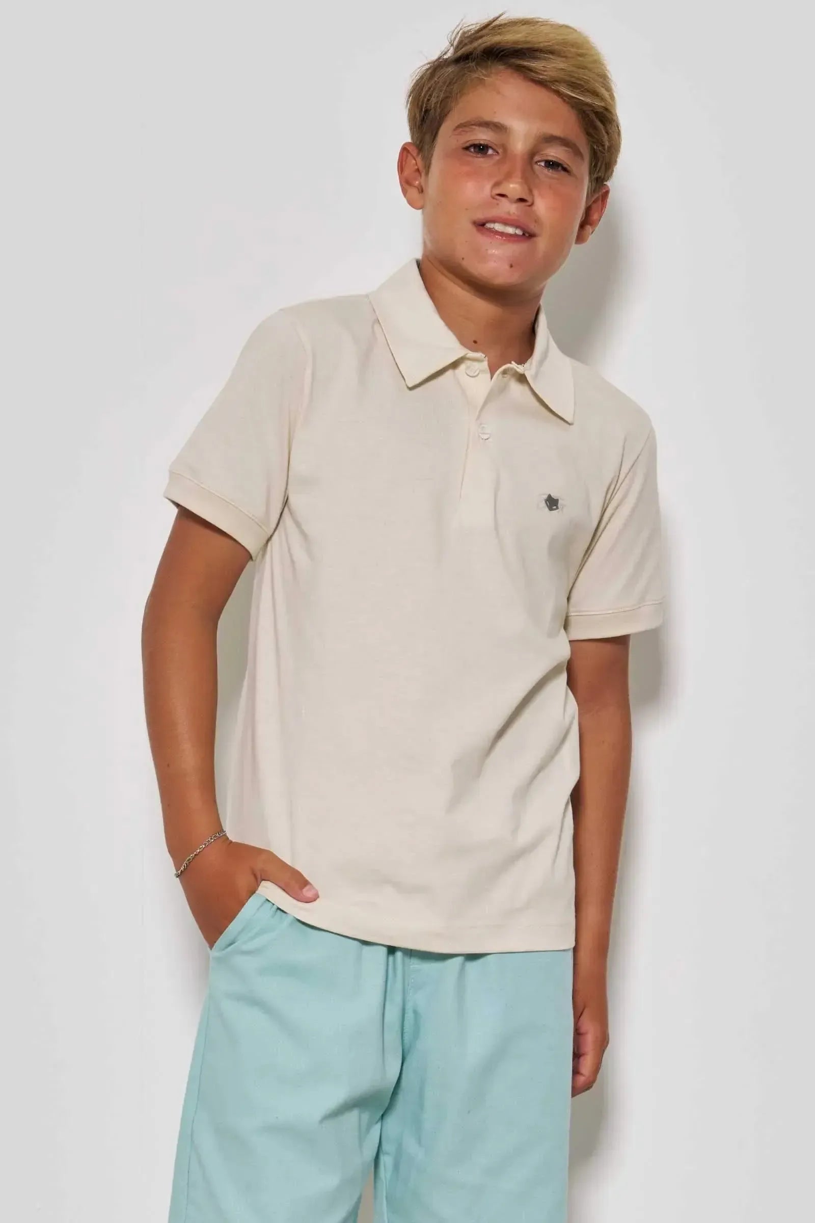 Camisa Polo em Meia Malha 86843 Johnny Fox Teen Menino