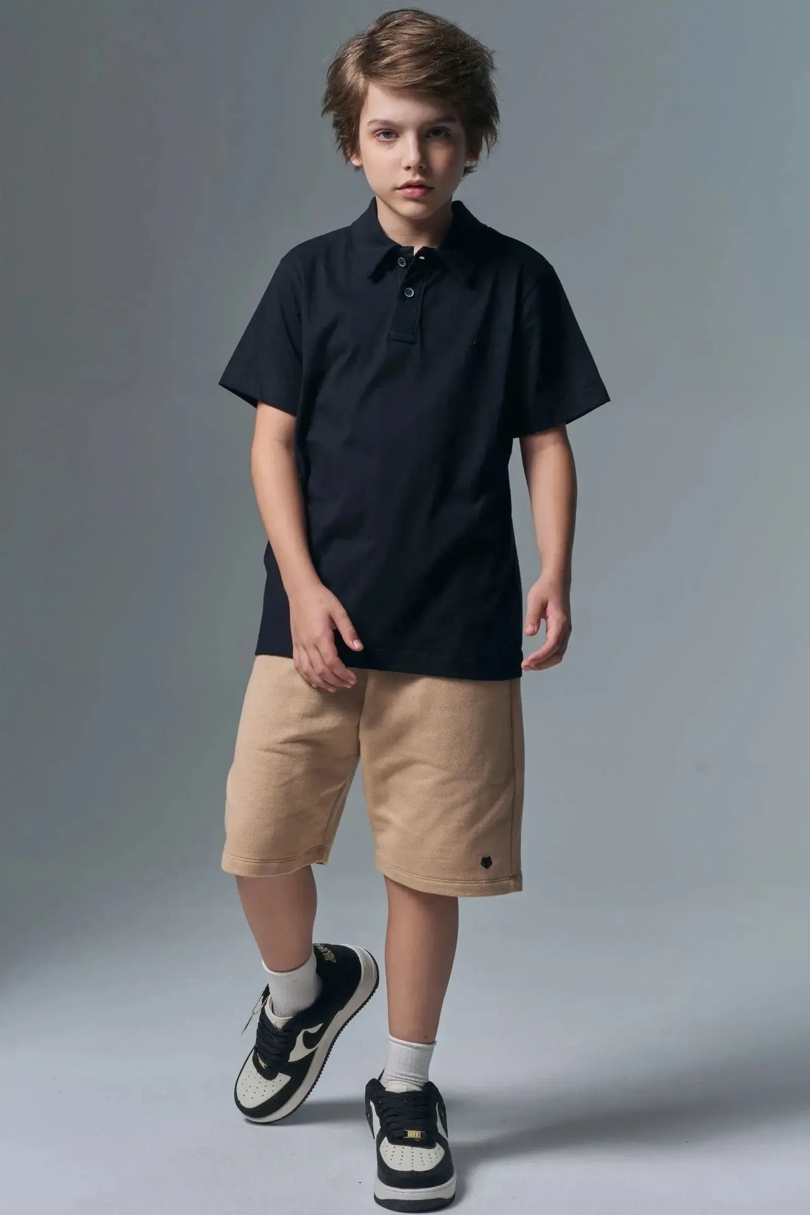 Camisa Polo em Meia Malha 94871 Johnny Fox Teen Menino