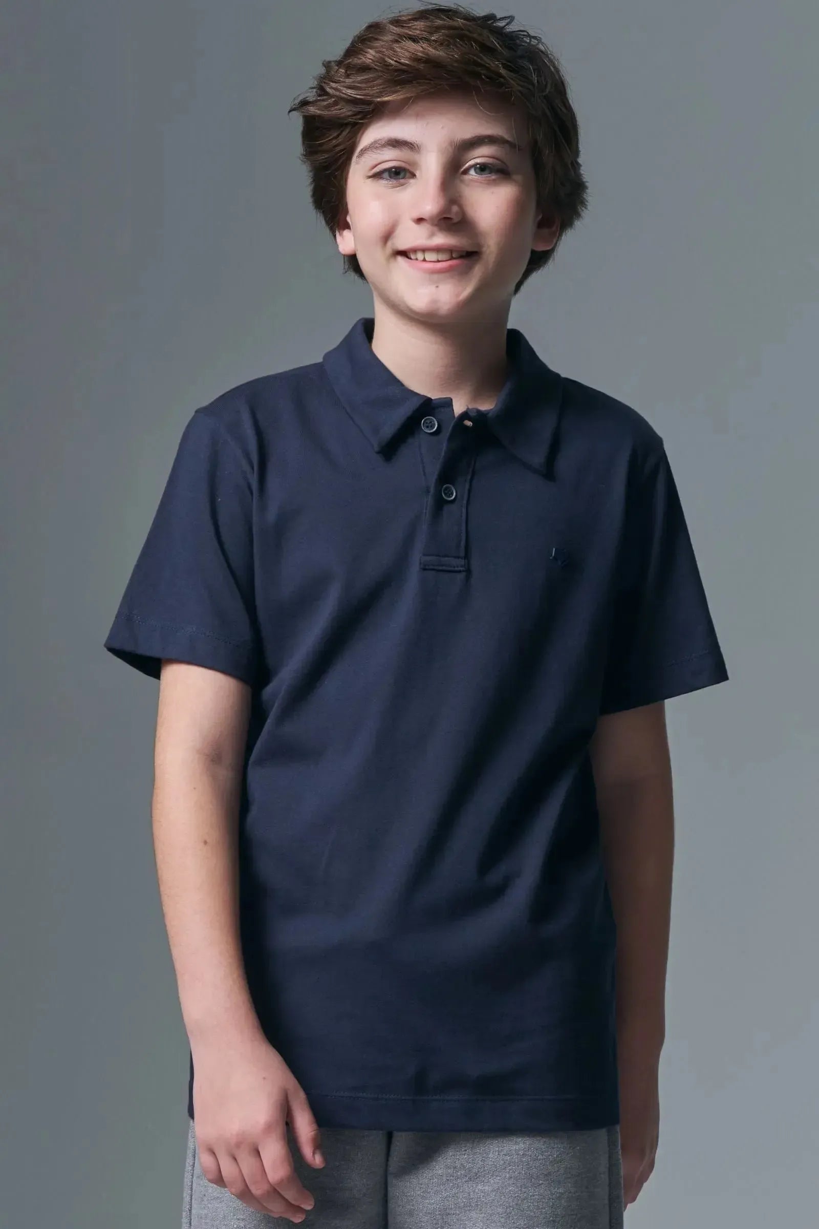 Camisa Polo em Meia Malha 94872 Johnny Fox Teen Menino